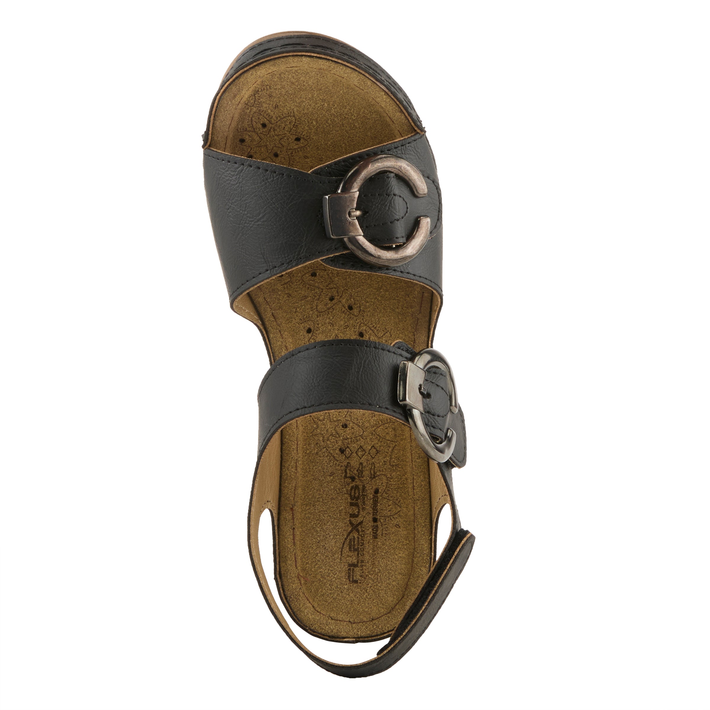 Flexus FLEXUS 170678 SANDAL sandal in black with flexible sole