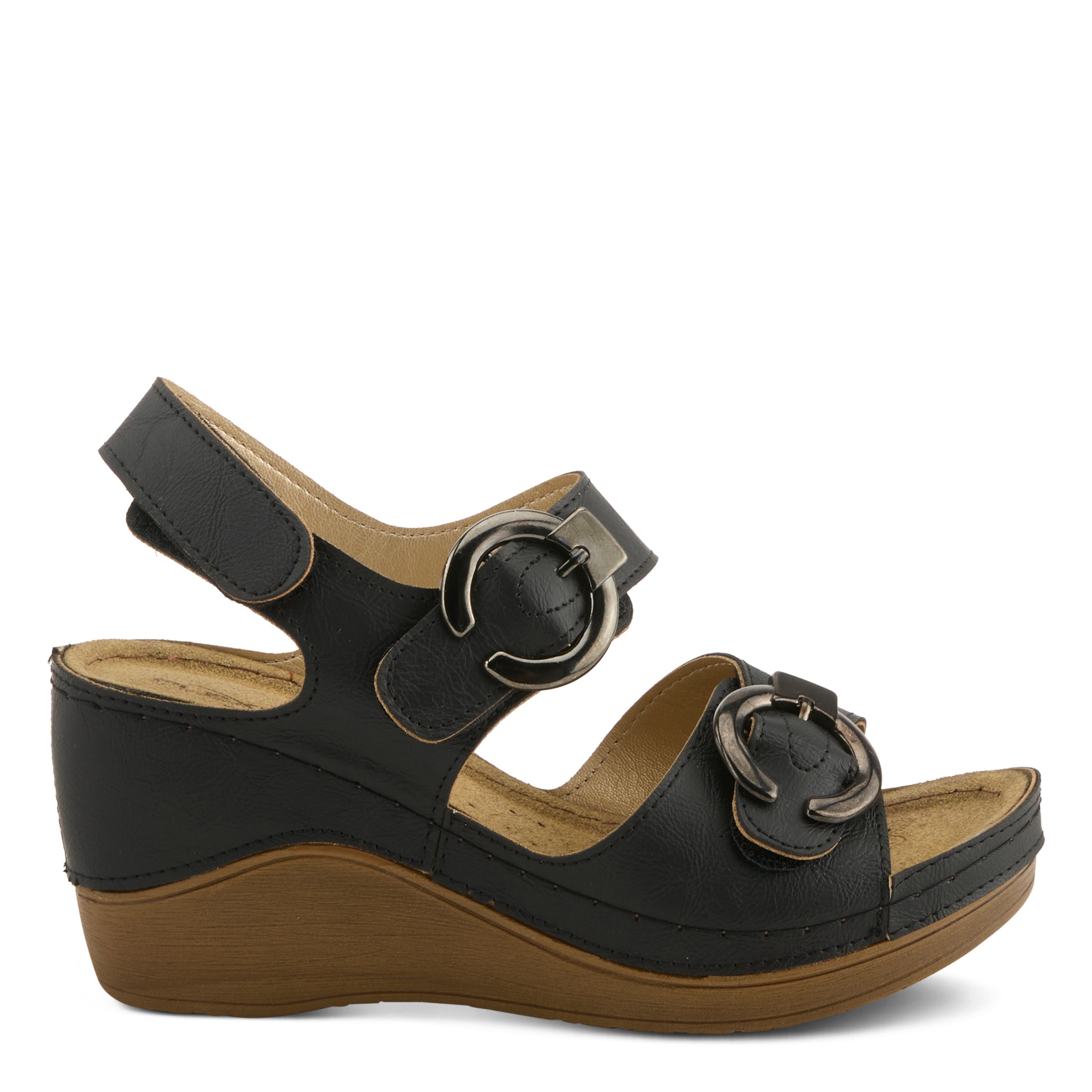 Flexus FLEXUS 170678 SANDAL sandal in black with flexible sole