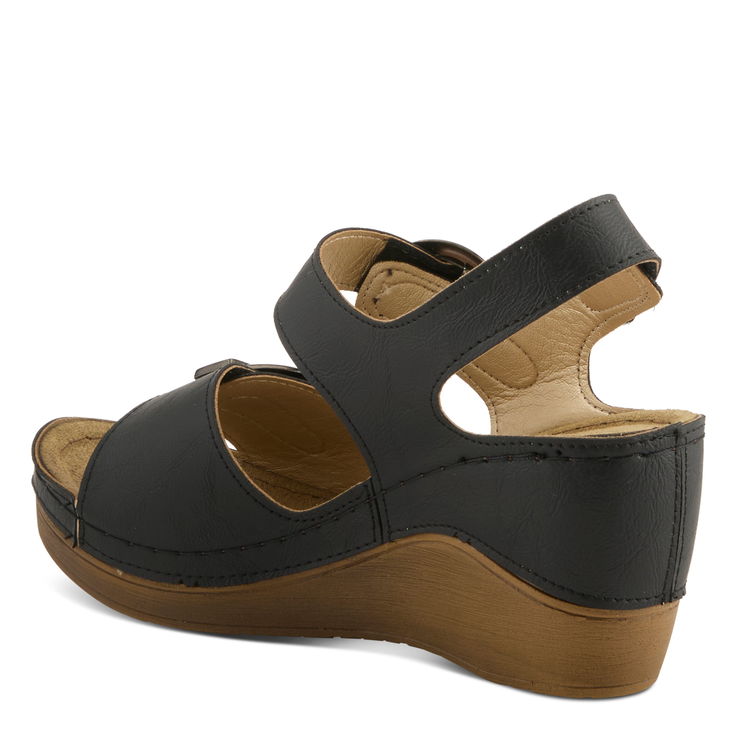 Flexus FLEXUS 170678 SANDAL sandal in black with flexible sole