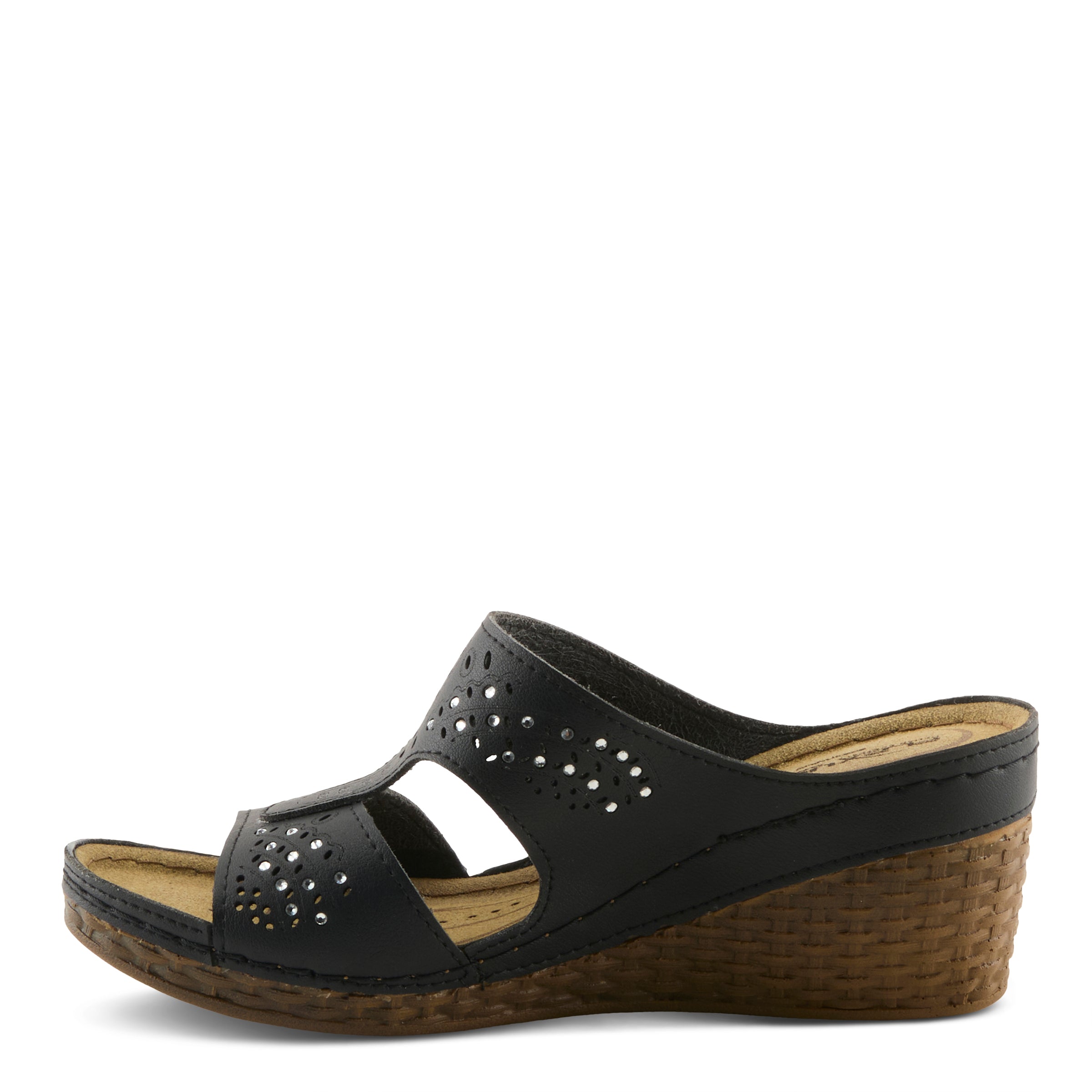 Flexus FLEXUS 9953 SANDAL sandal in black with flexible sole
