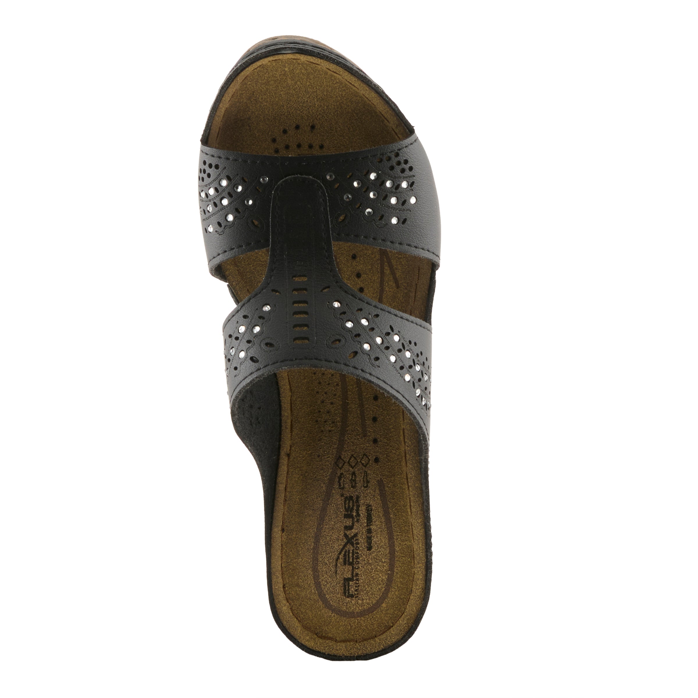 Flexus FLEXUS 9953 SANDAL sandal in black with flexible sole