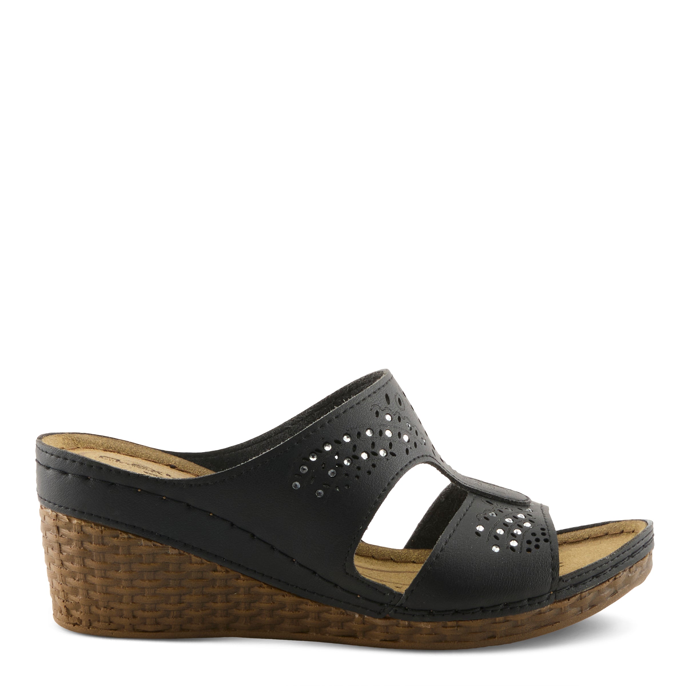 Flexus FLEXUS 9953 SANDAL sandal in black with flexible sole