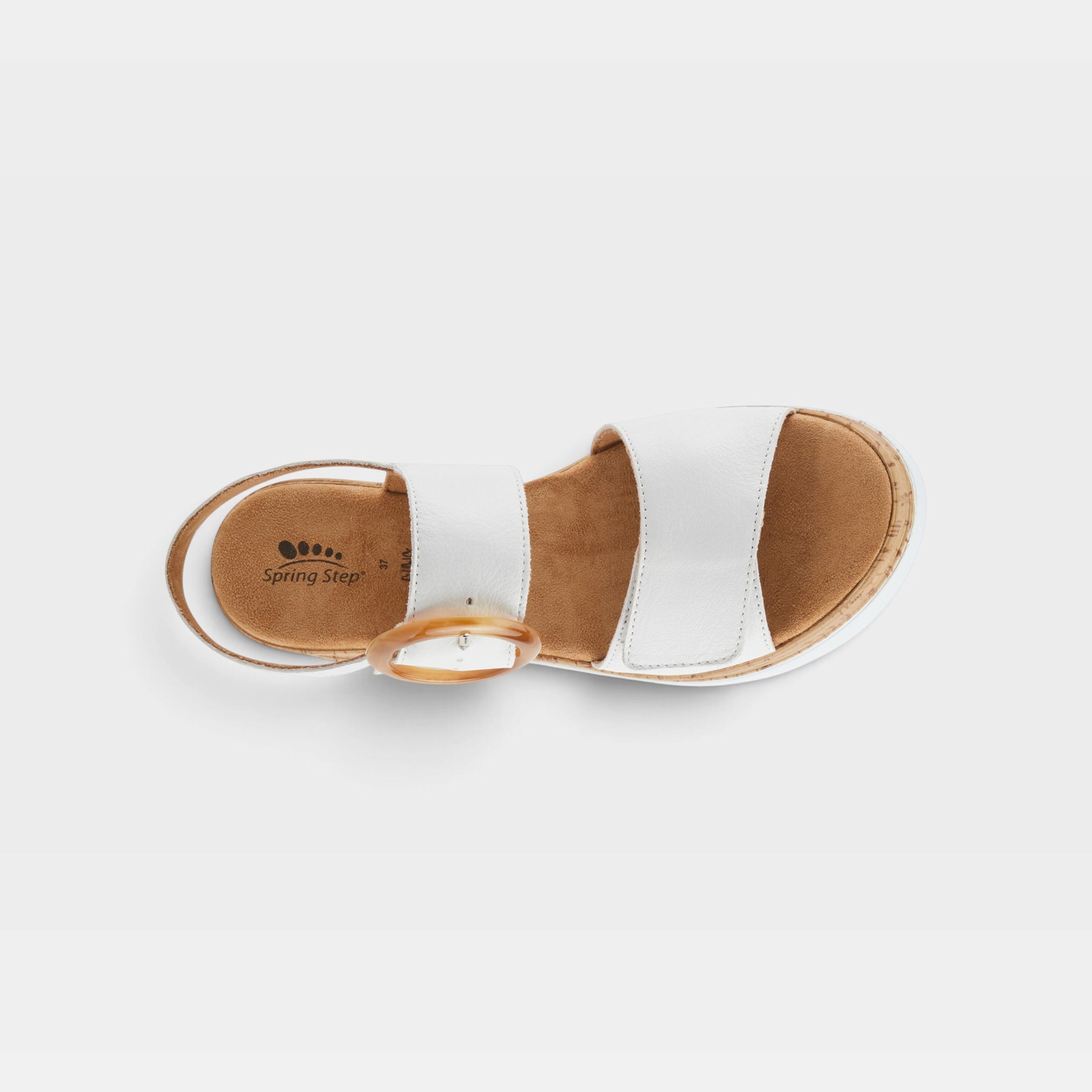 Spring Step Abarah White Sandal