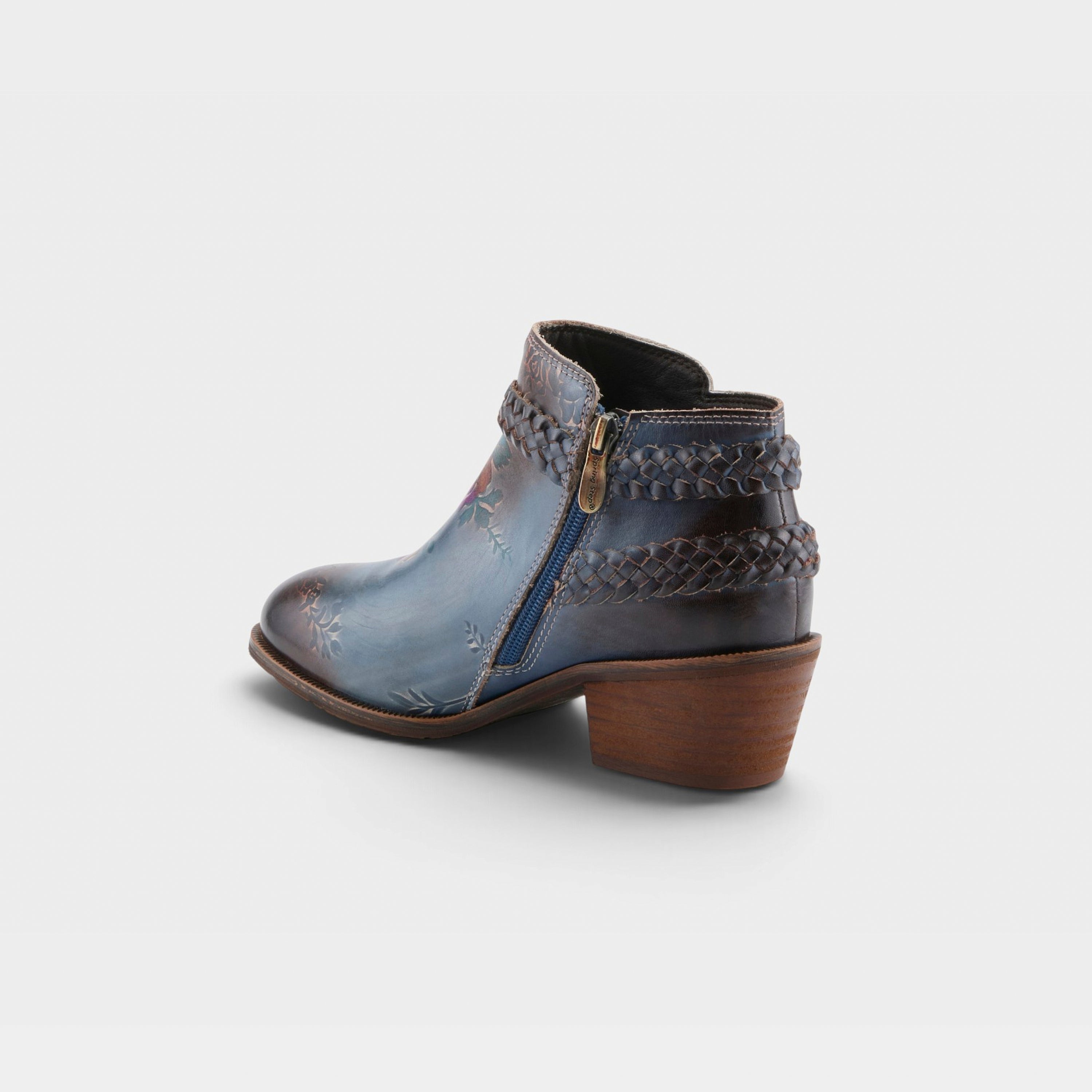 L'Artiste Across boots in Blue Multi, alternate angle view