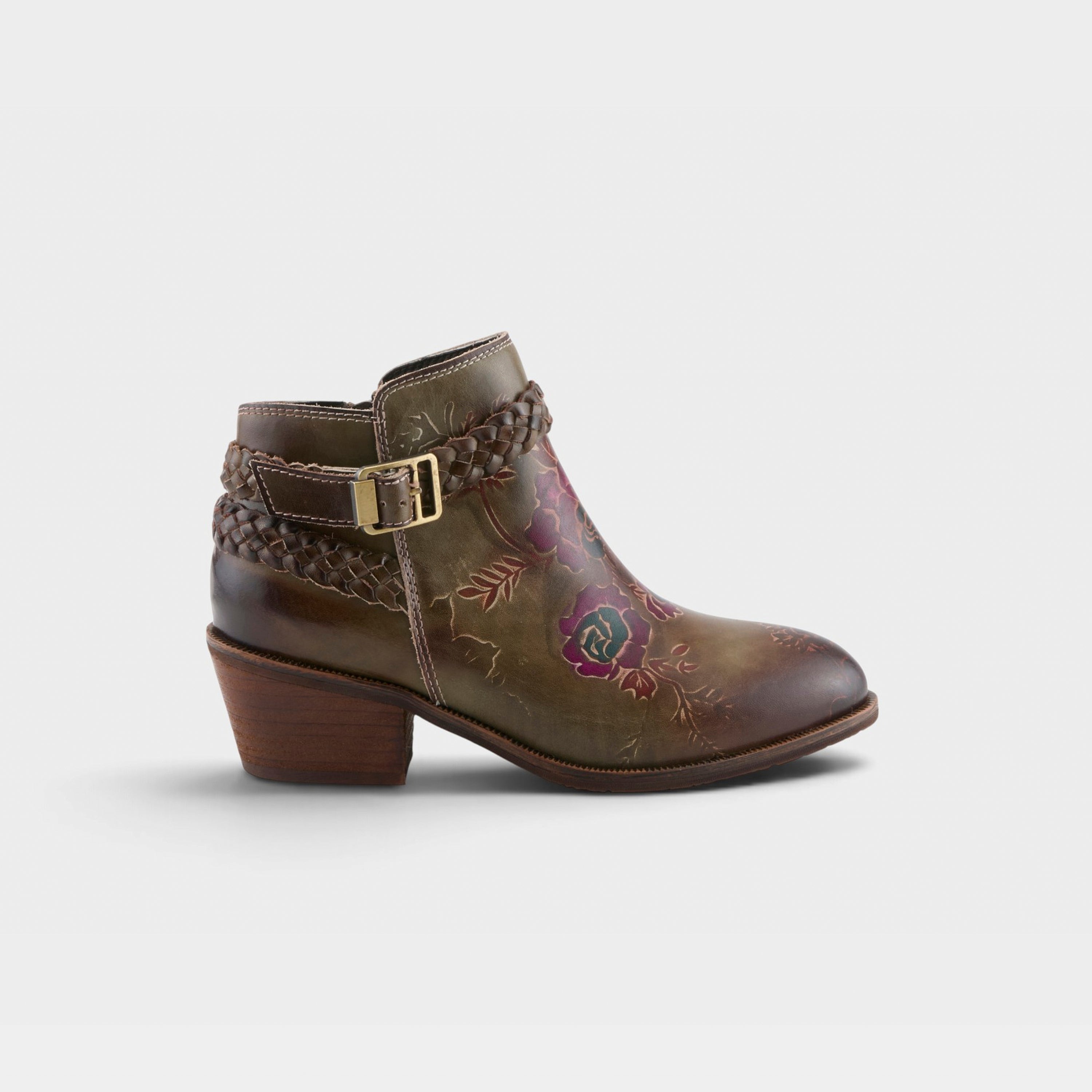 L'Artiste Across boots in Olive Multi, hero view