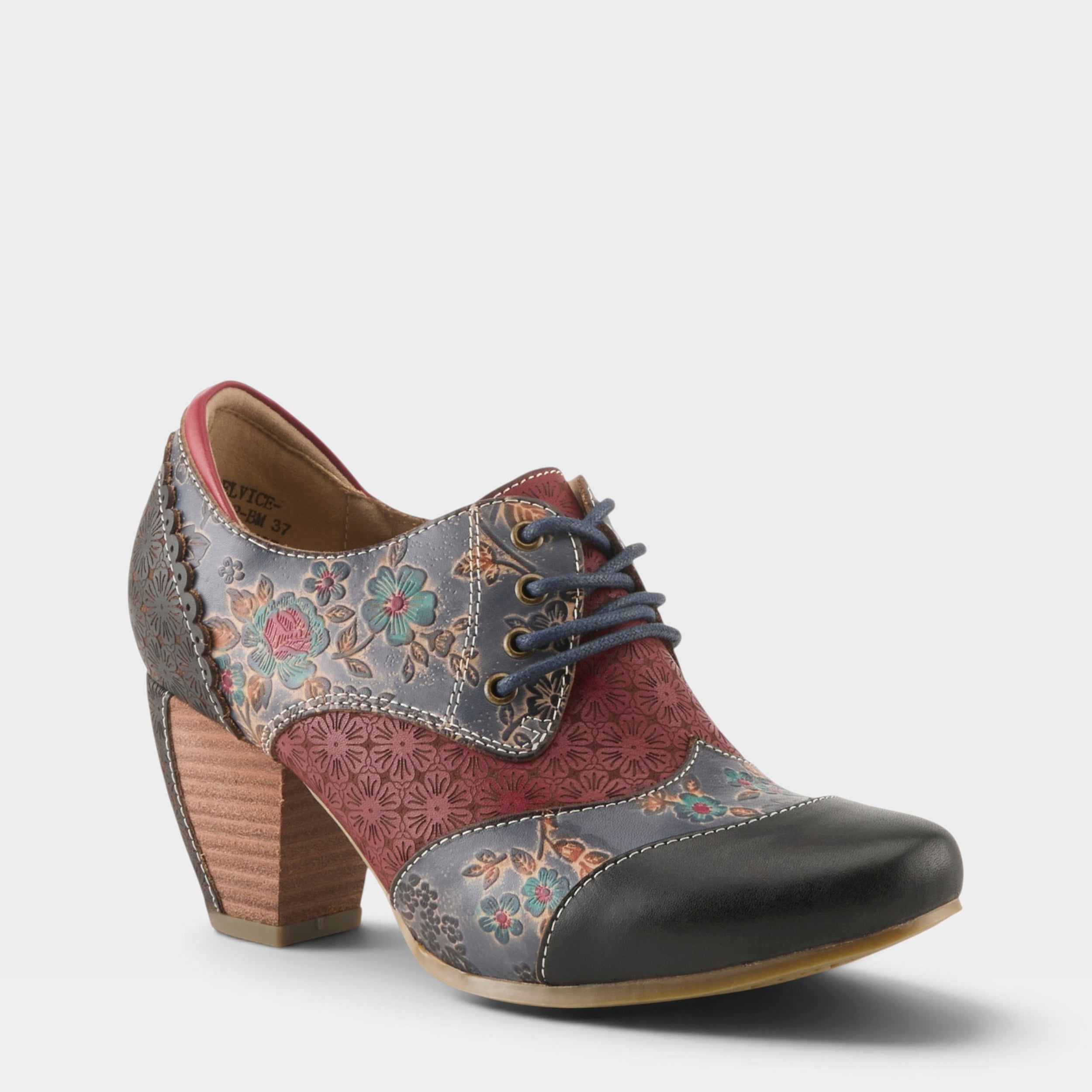 L'Artiste Adelvice-Fleur shoes in Black Multi, front view