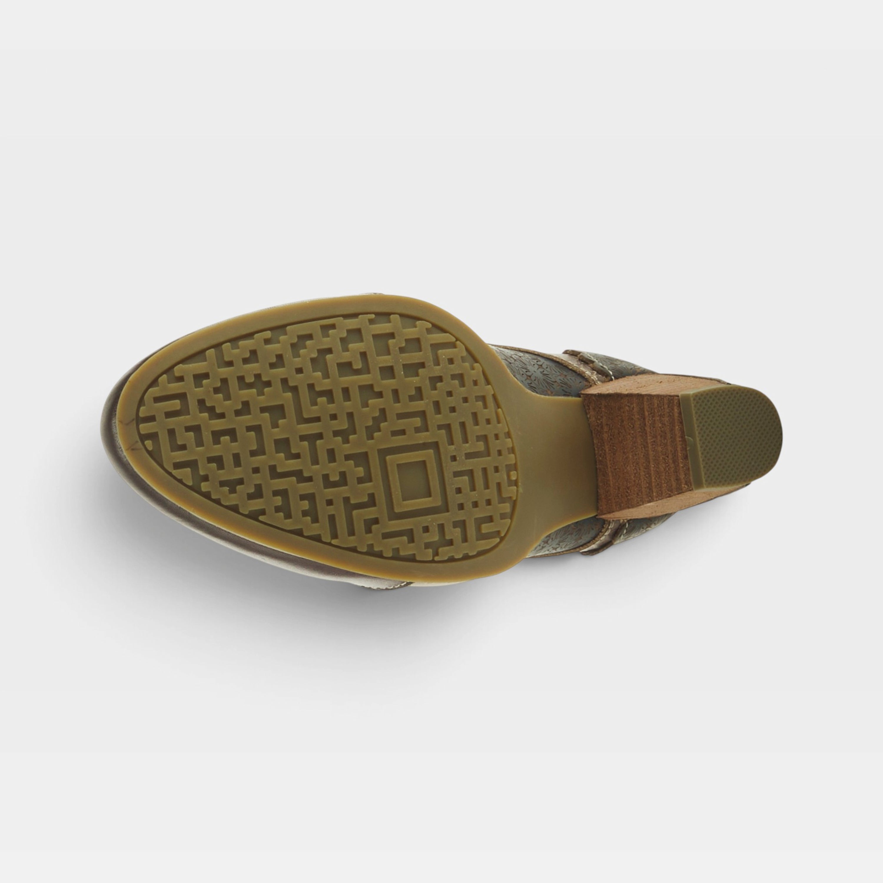 L'Artiste Adelvice-Fleur shoes in Dark Plum Multi, outsole view