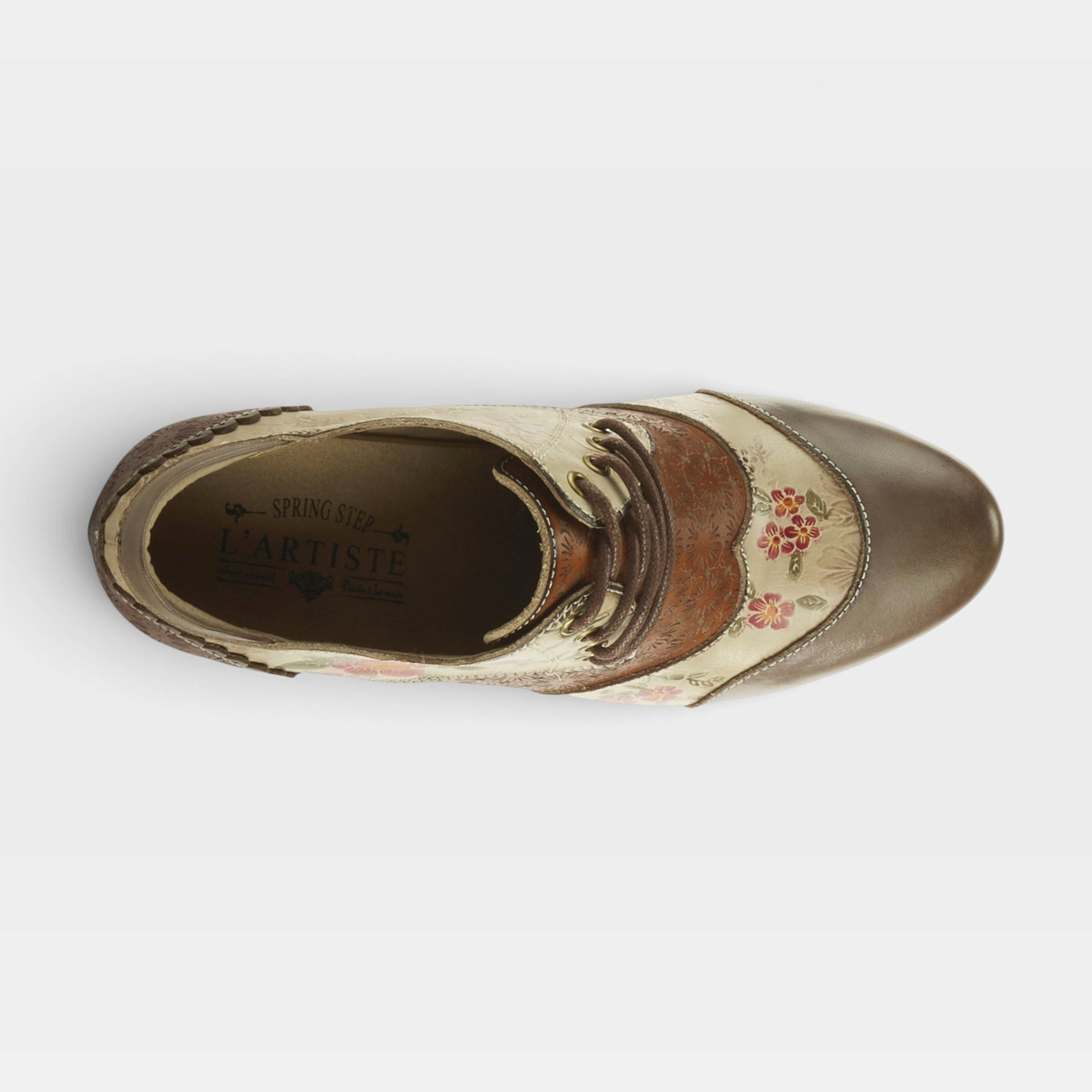L'Artiste Adelvice-Fleur shoes in Grey Multi, top view