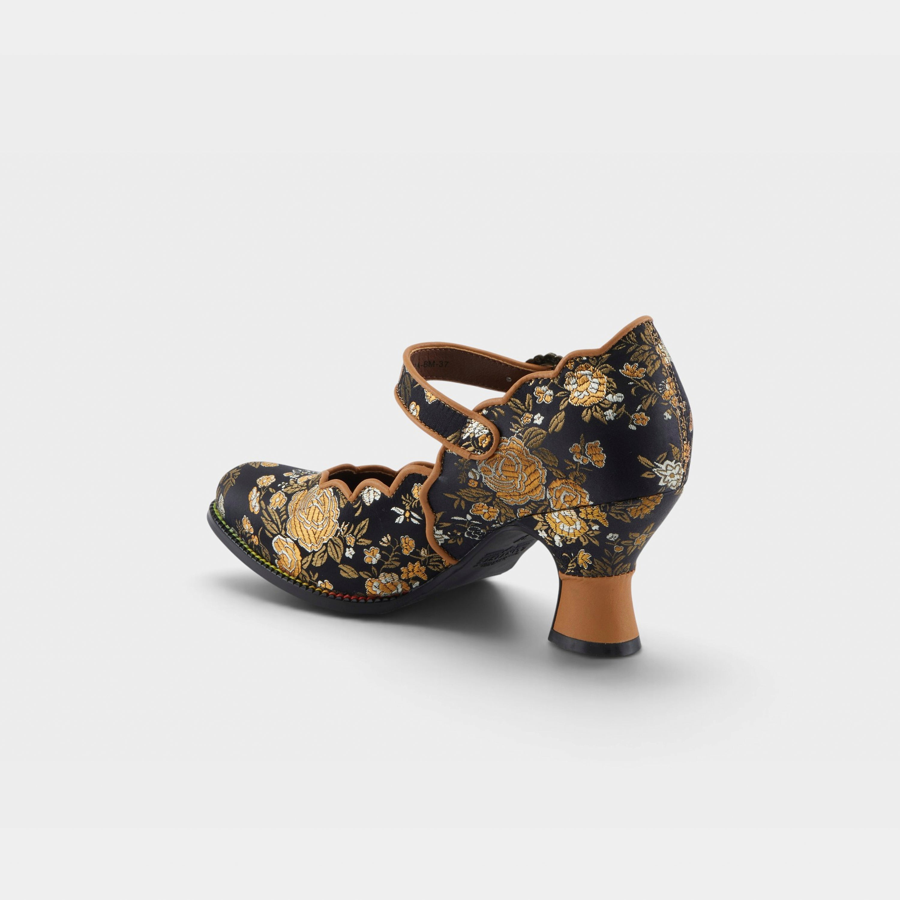 L'Artiste Adodora shoes in Black Multi, alternate angle view