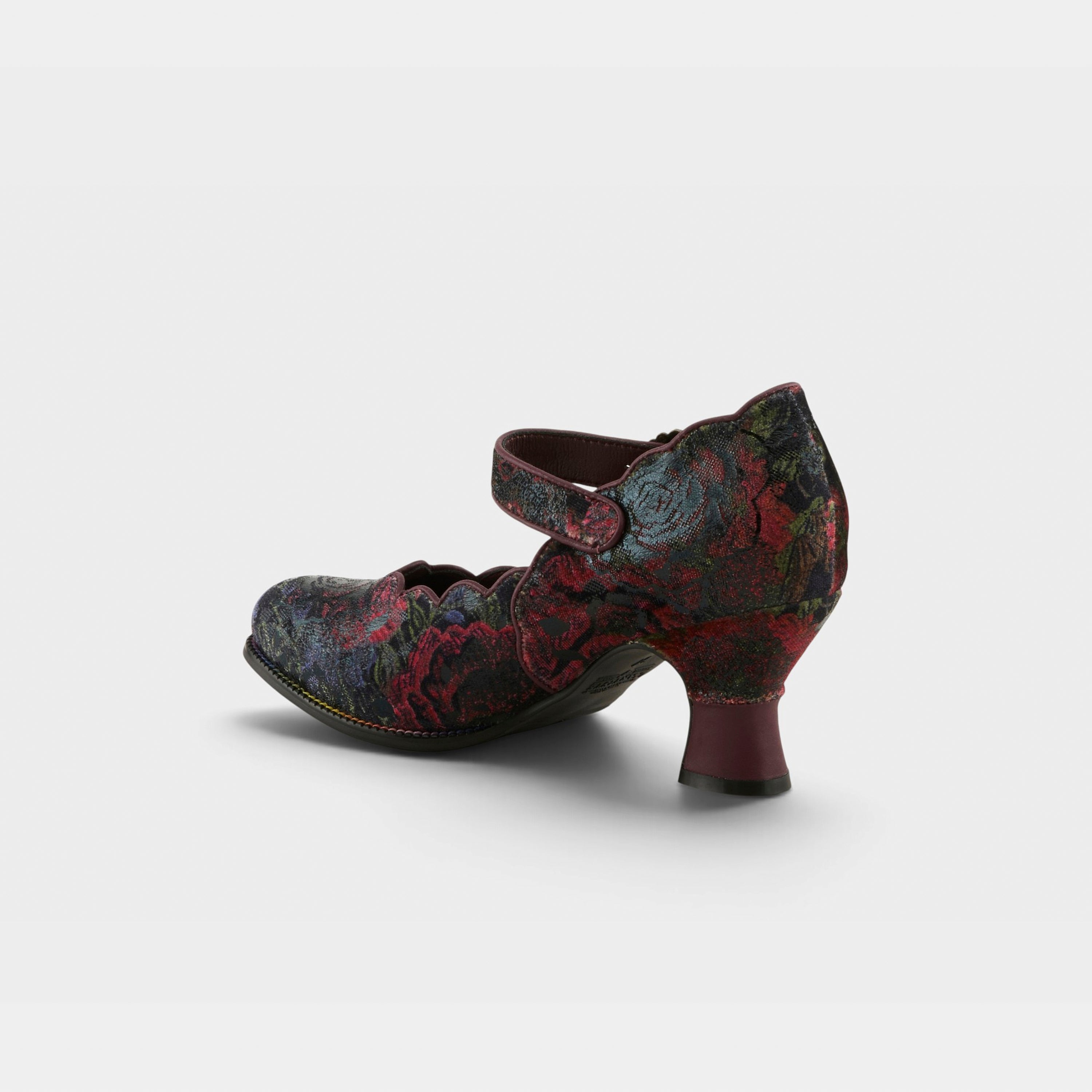 L'Artiste Adodora-Prit shoes in Plum Multi, alternate angle view
