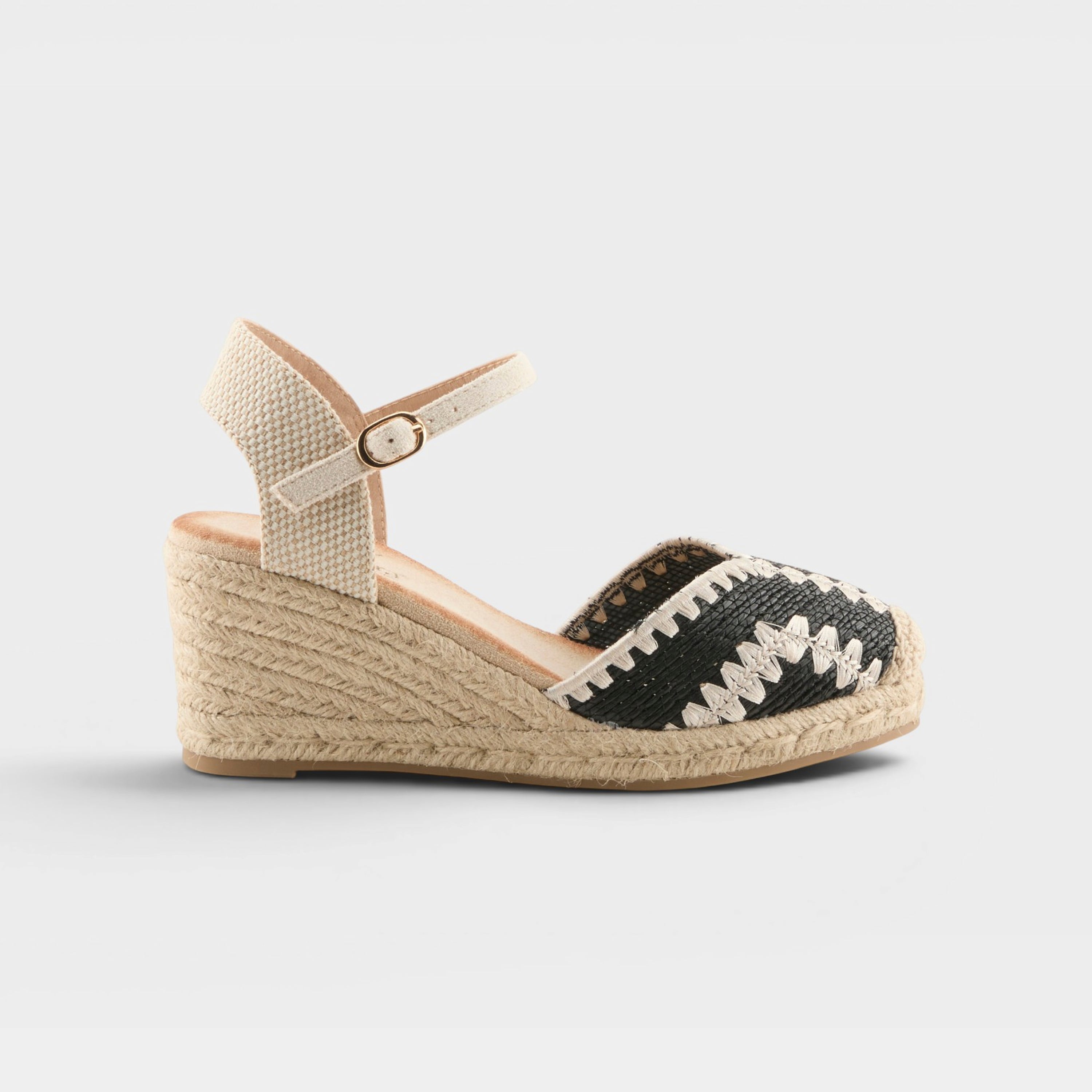 Azura Adrina Black Multi Espadrille