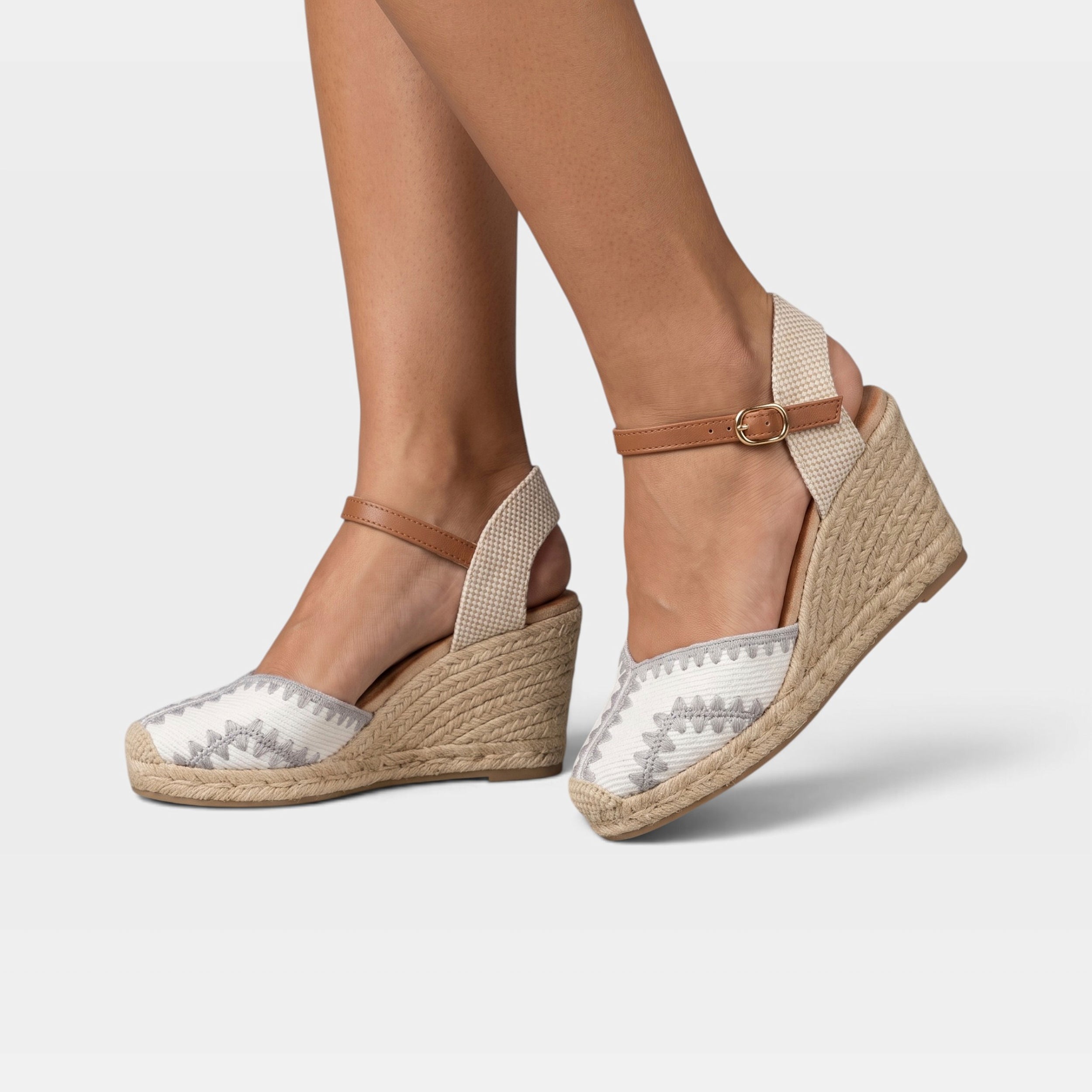 Azura Adrina White Multi Espadrille