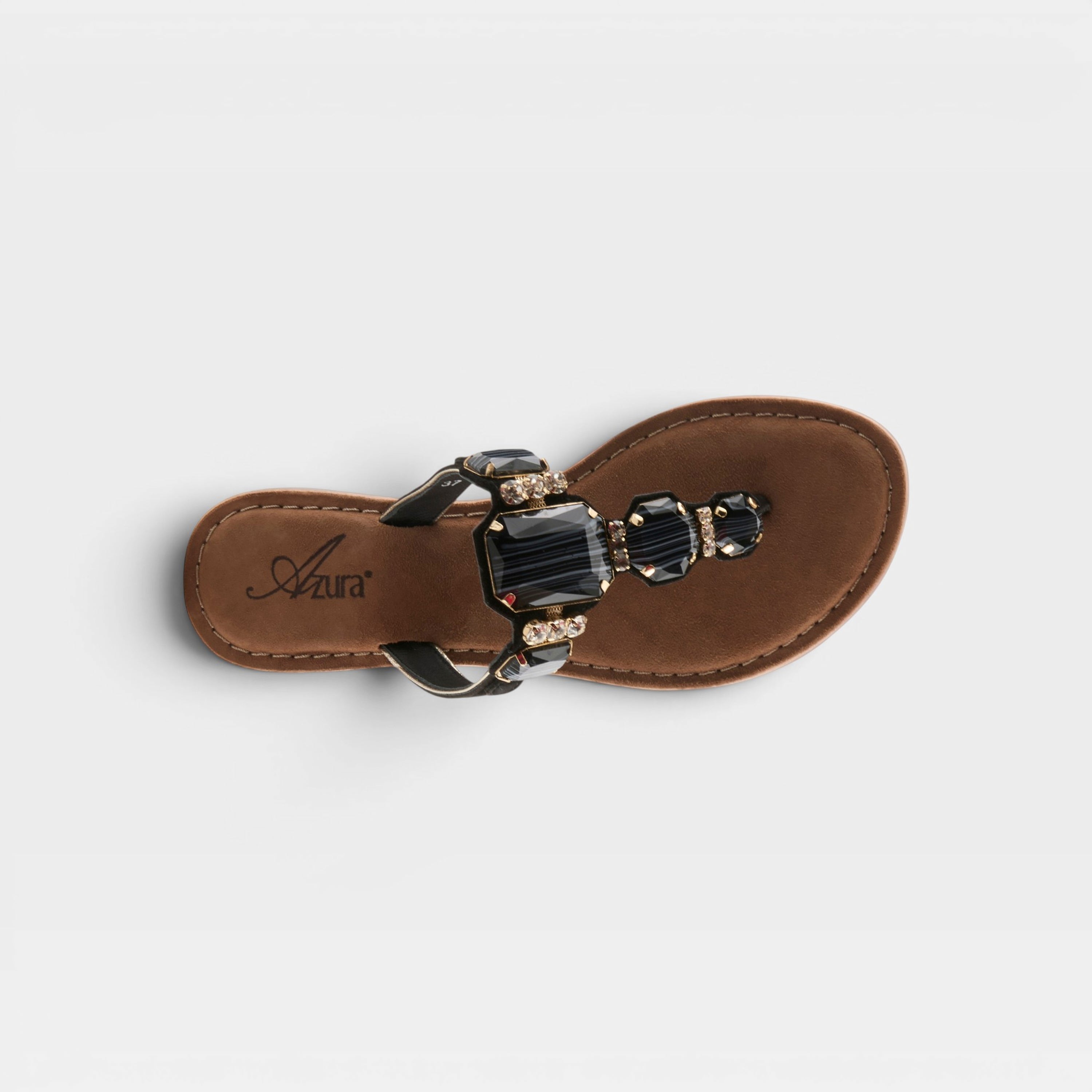 Azura Agates Black Suede Sandal