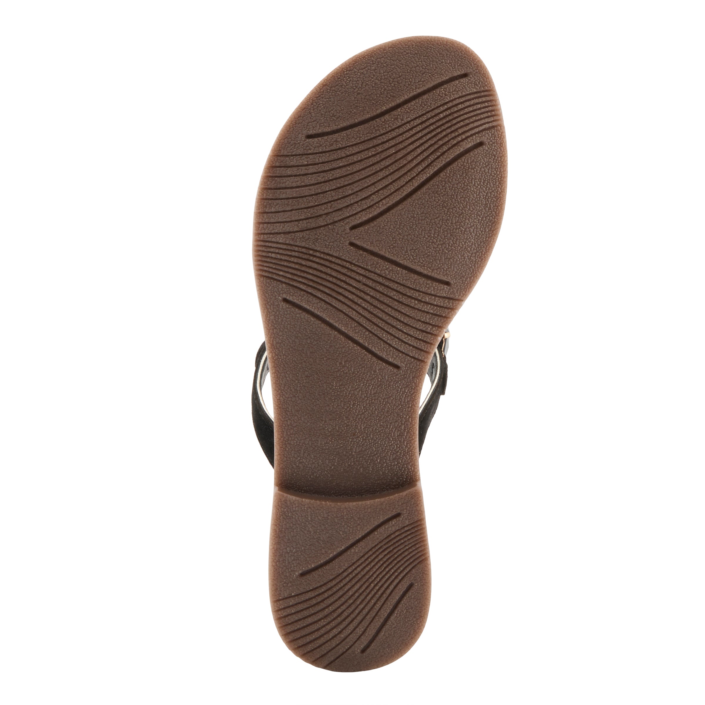 Azura Agates women's sandal in black suede with suede upper