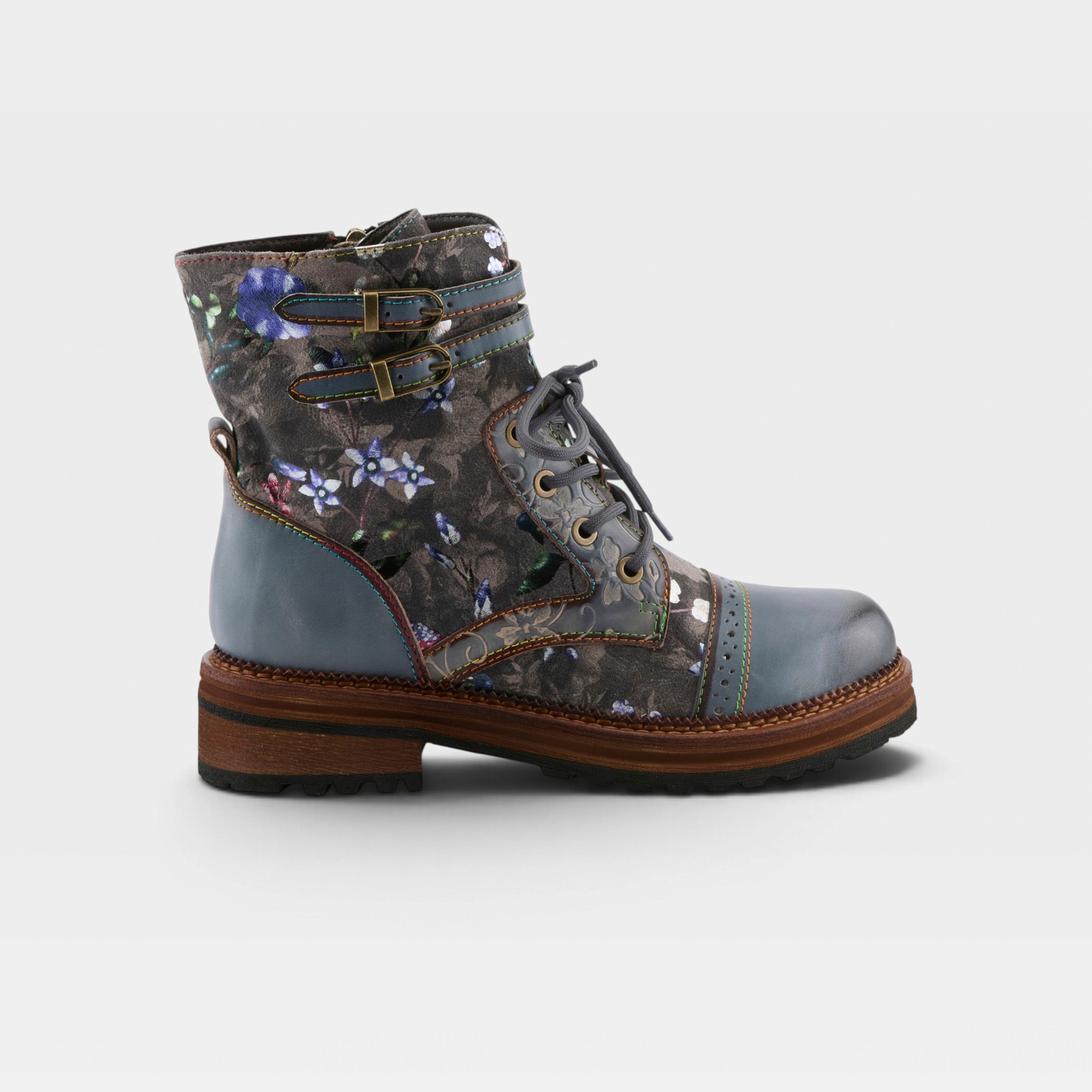 L'Artiste Alltheway booties in Blue Multi, hero view