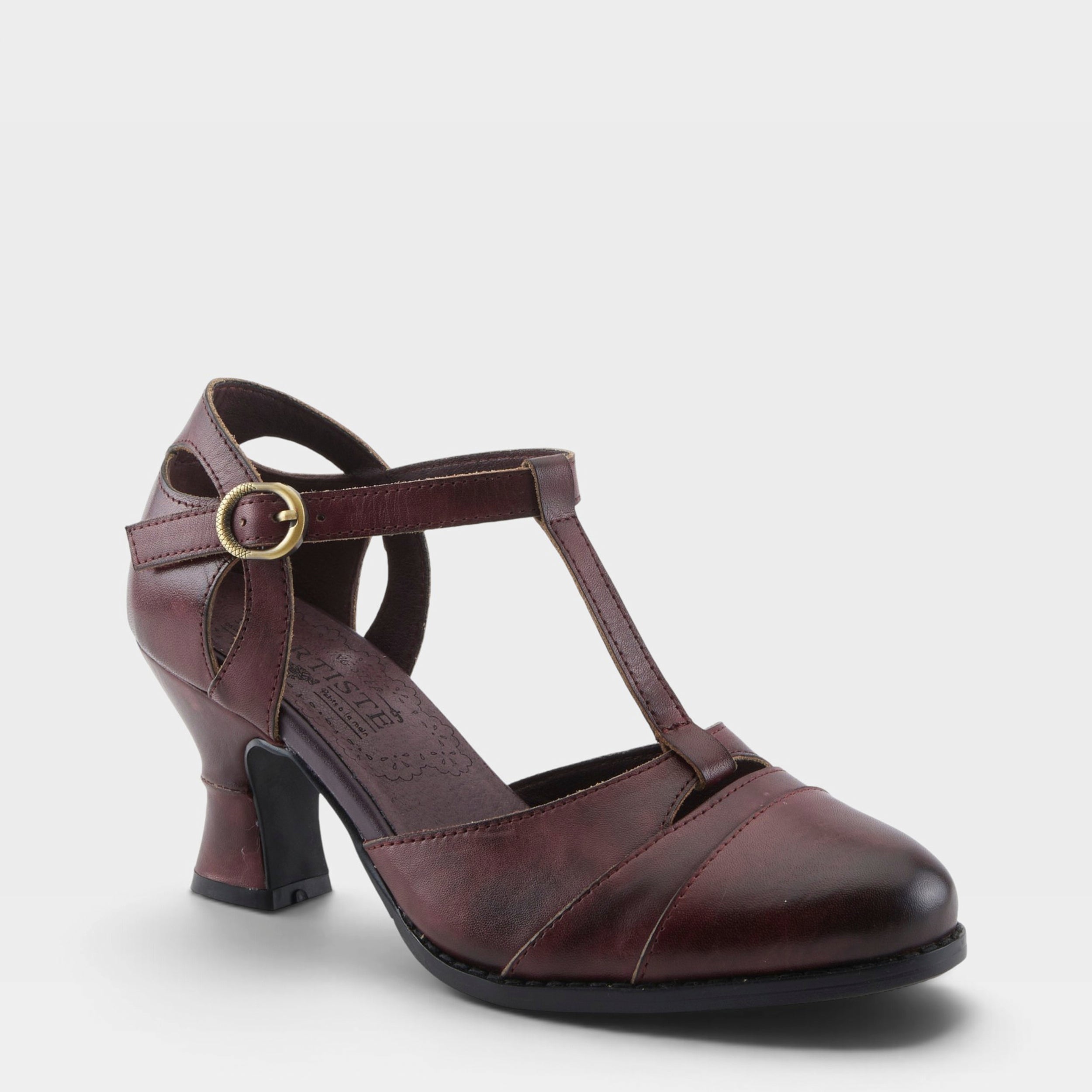 L'Artiste ALTAMIRA SHOES in BORDEAUX, front view