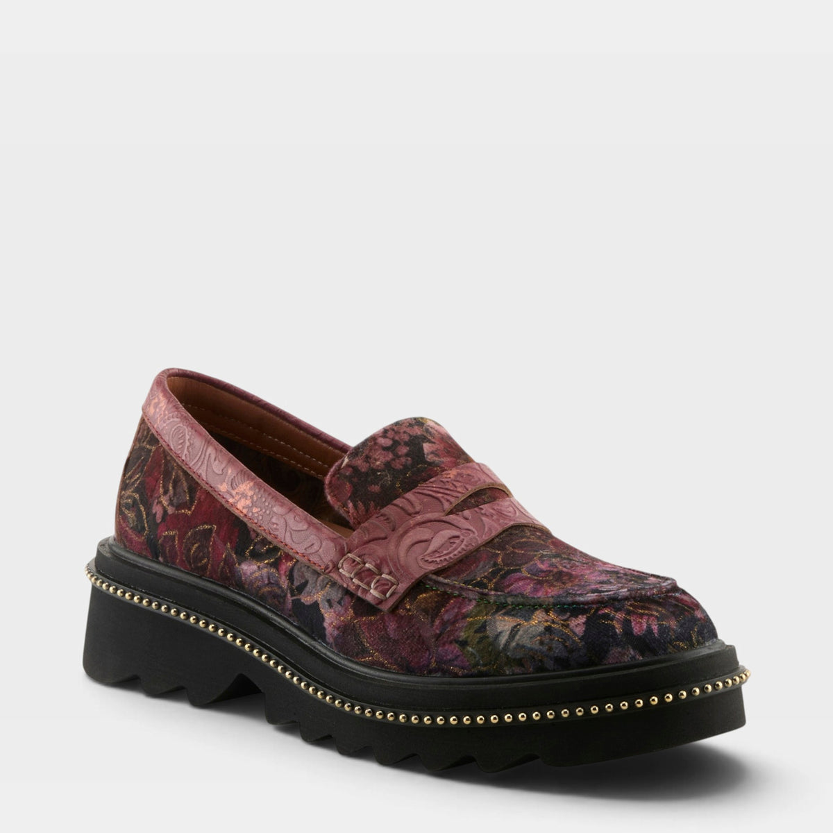 L'Artiste ALTONA-VIVI SHOES in PLUM Multi, front view