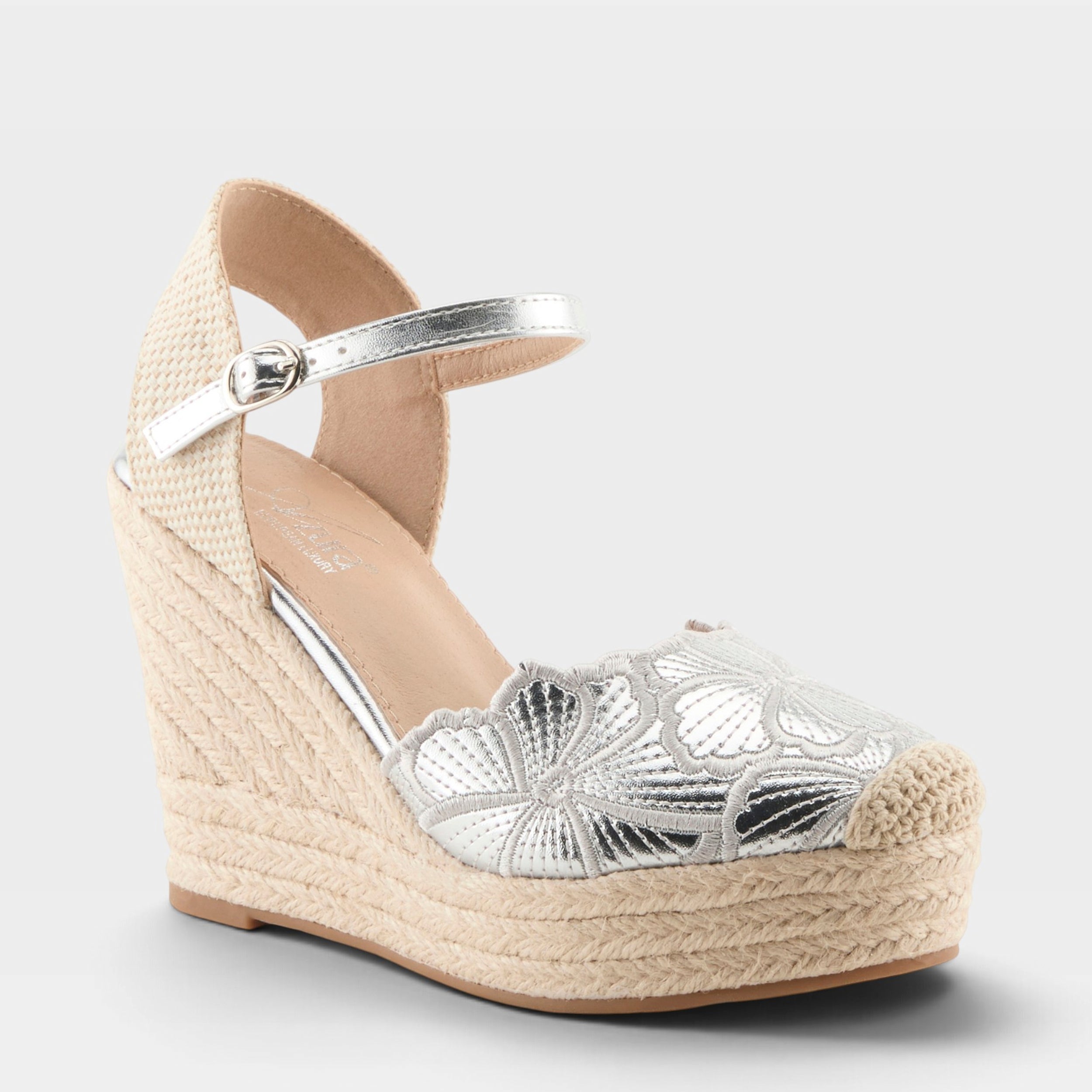 Azura Amelia Silver Multi Espadrille