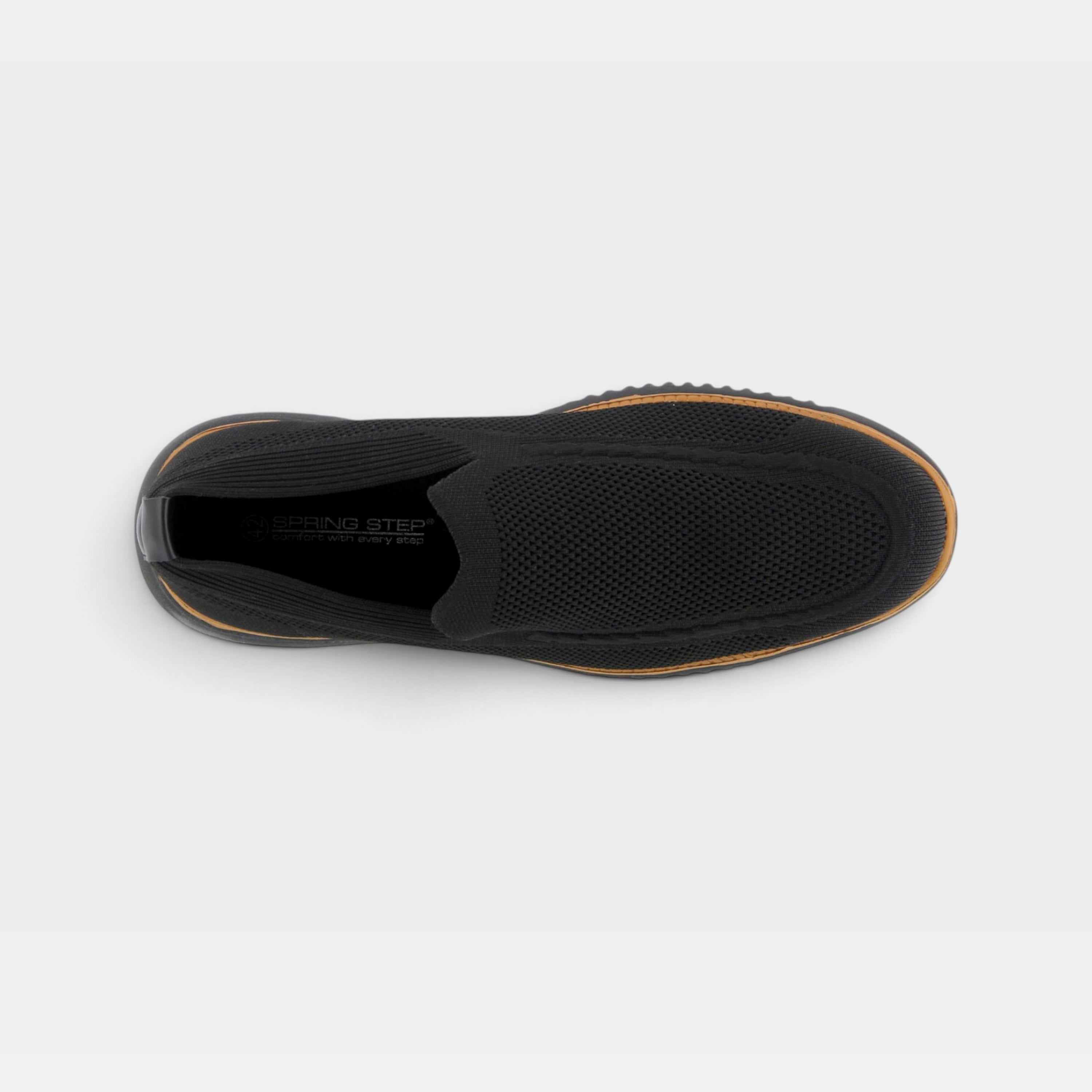 Spring Step Men Anders Black Slip-On Shoe