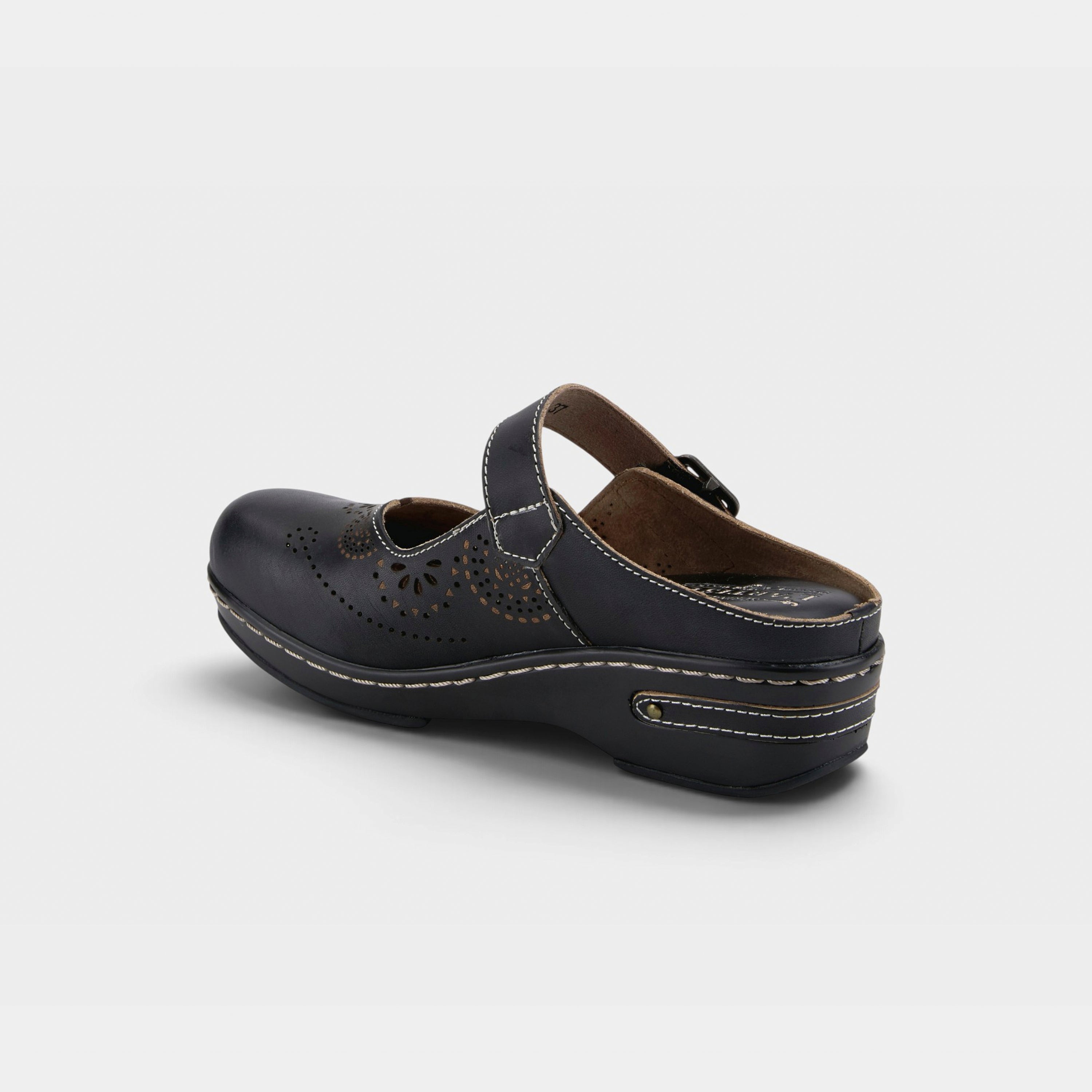 L'Artiste Aneria clogs in Black, alternate angle view