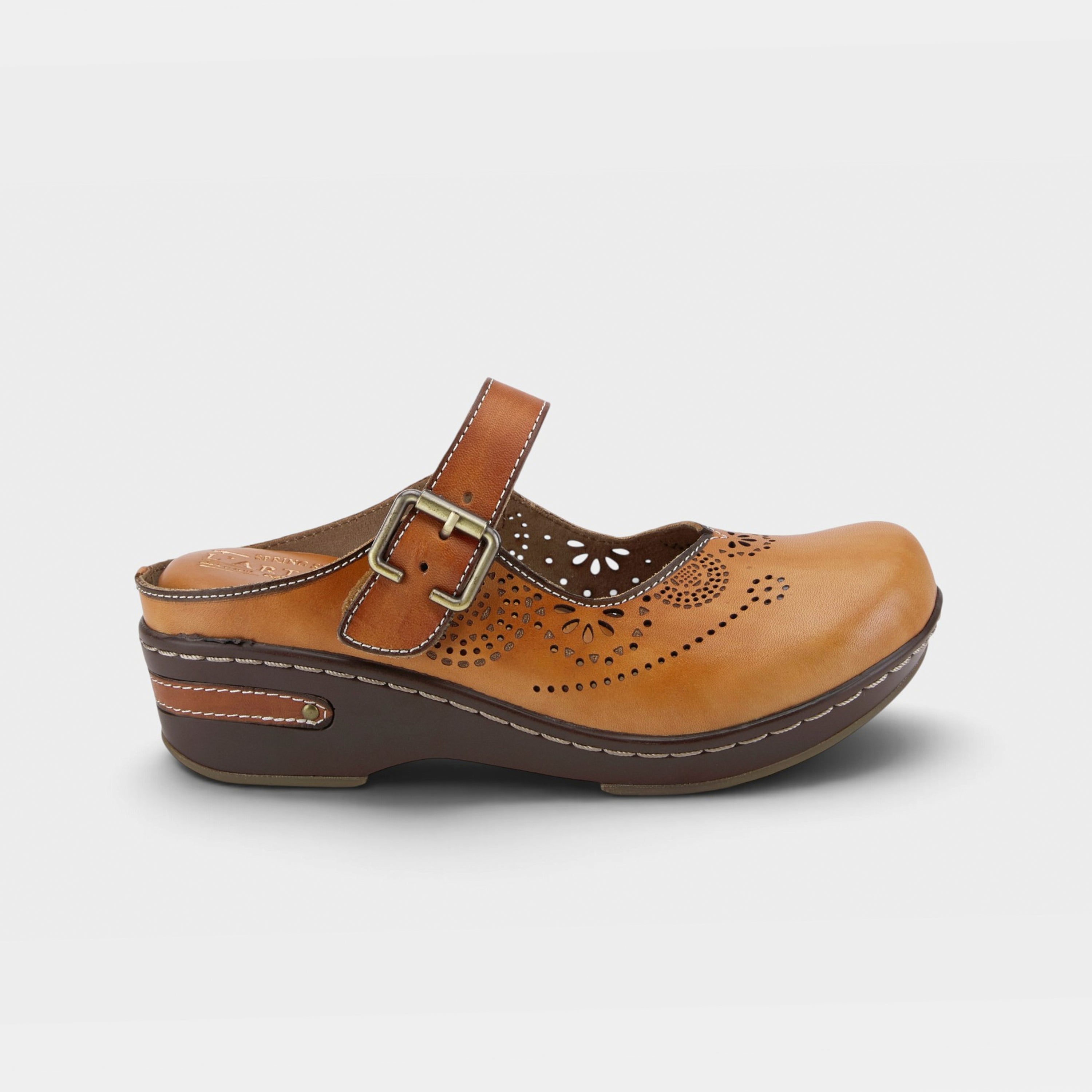 L'Artiste Aneria clogs in Camel, hero view