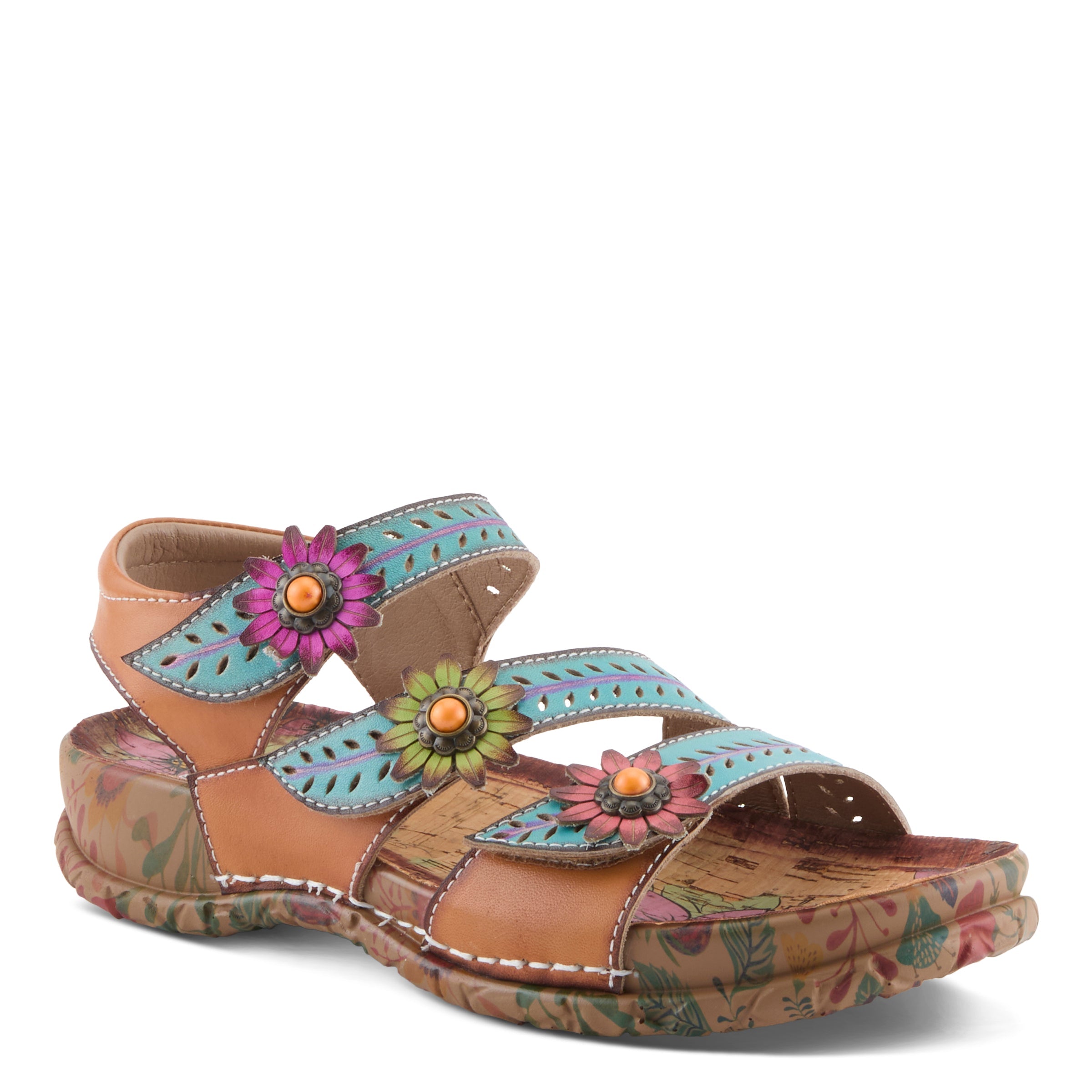 Women's L'Artiste Anewtrio Cork Wedge Sandals - Spring Step Shoes