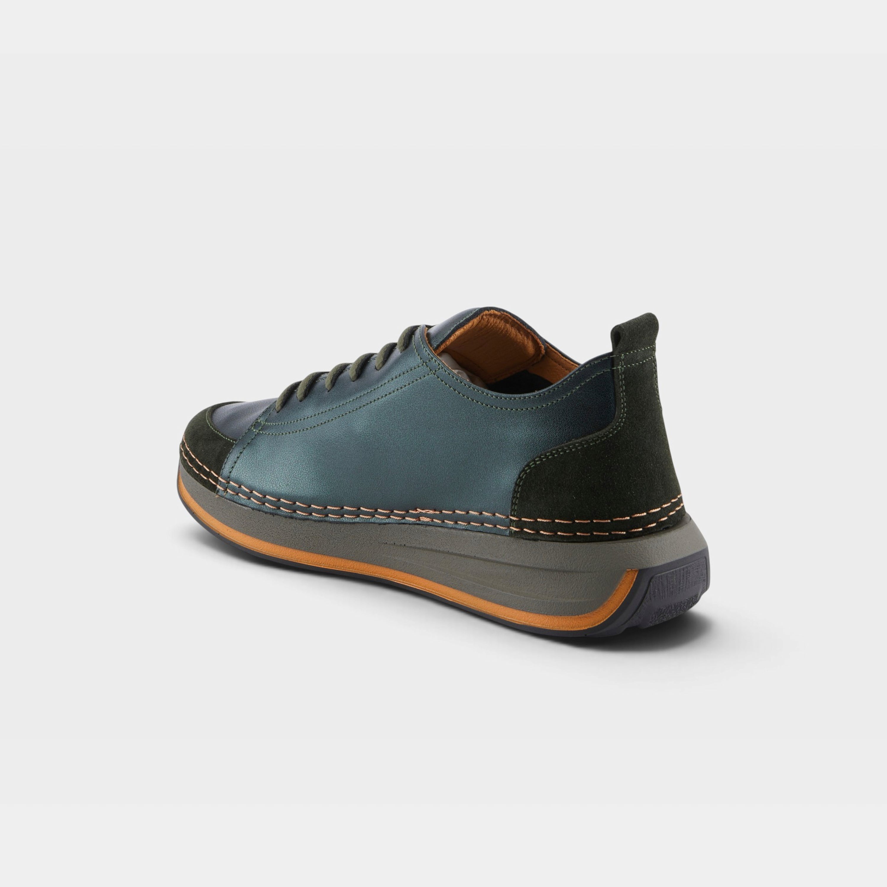 Spring Step Angolan Dark Green Metallic Sneaker