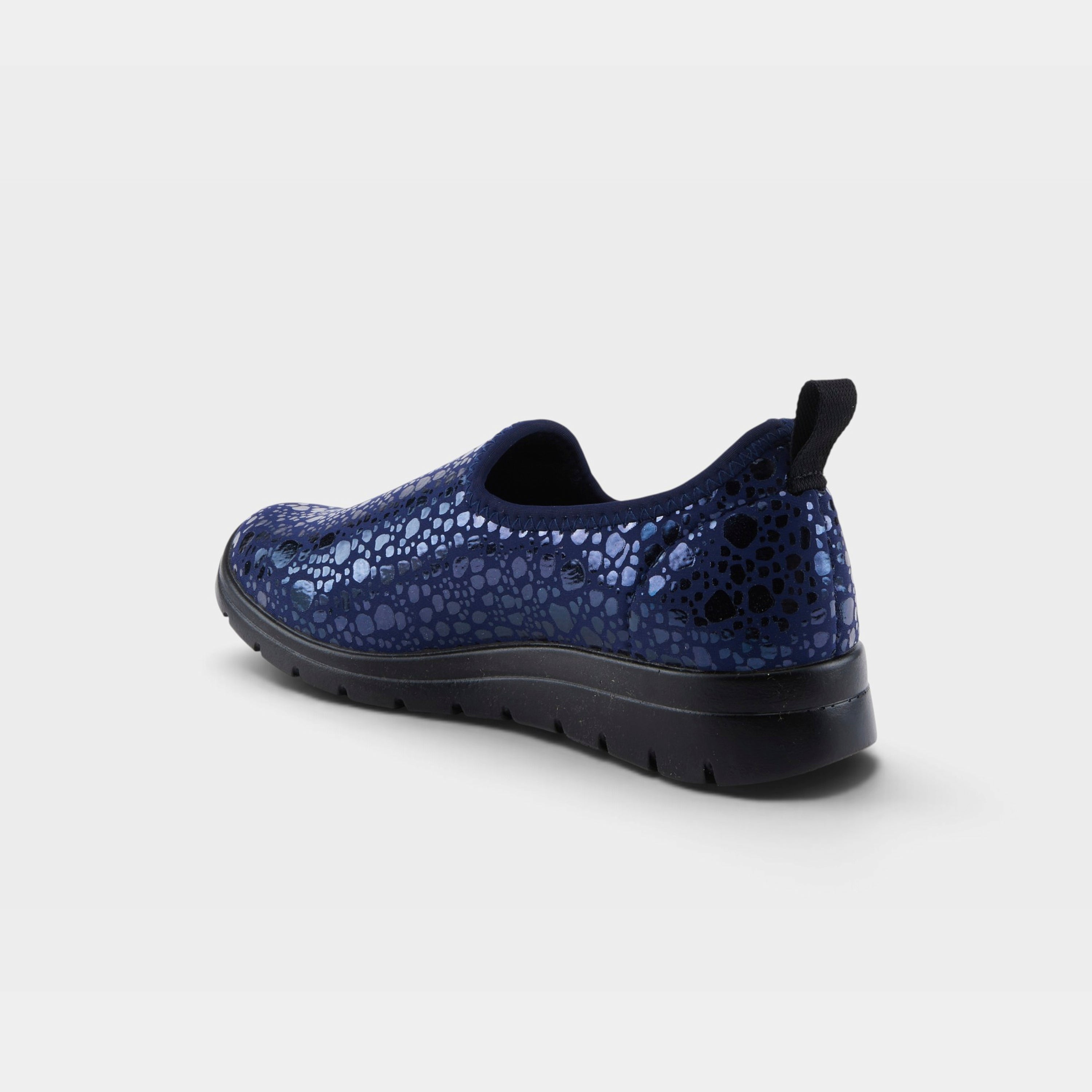 Flexus Anisia-Croco Navy Shoe