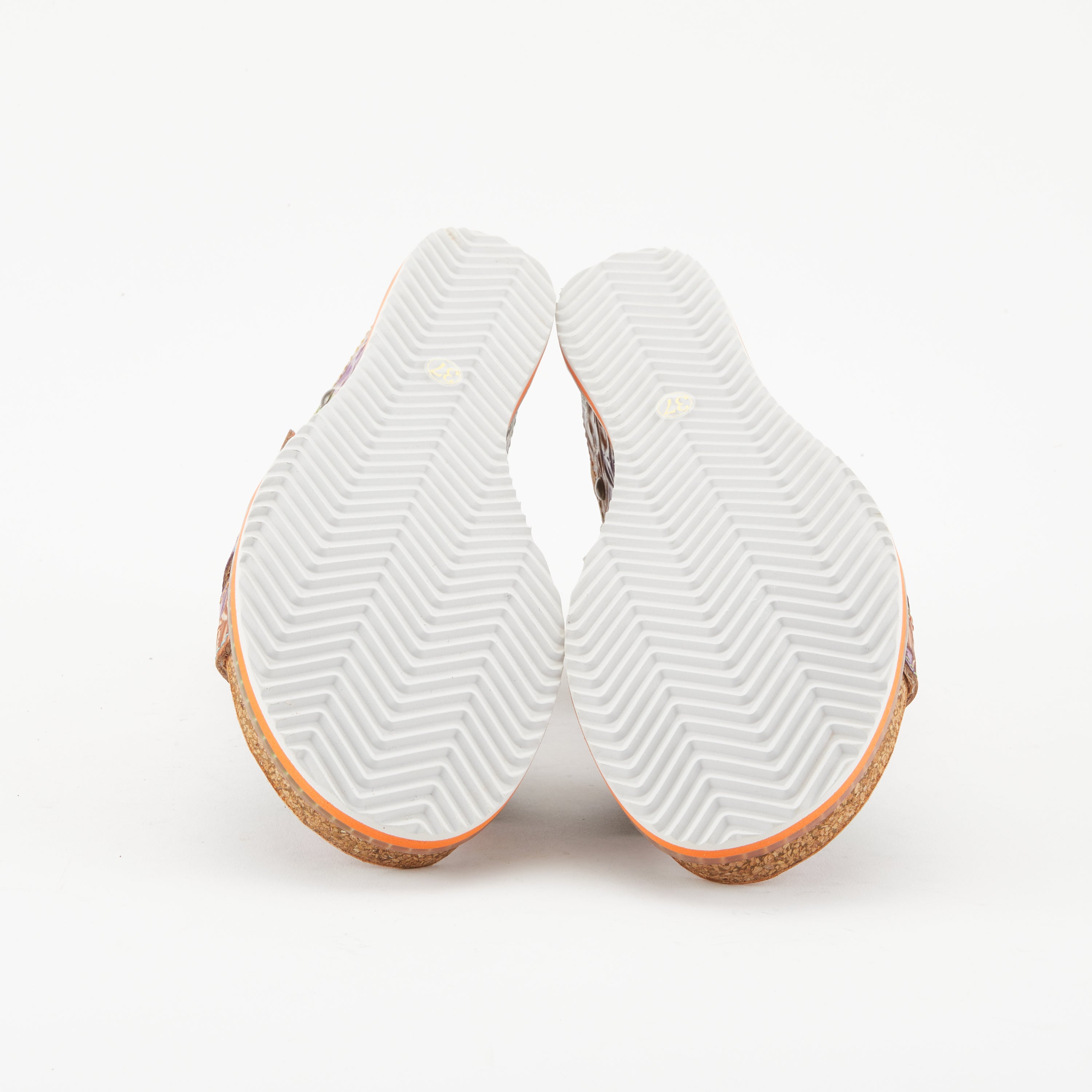 L'Artiste L'ARTISTE ANITTAS WEDGE SANDALS sandal in navy multi with handcrafted leather design