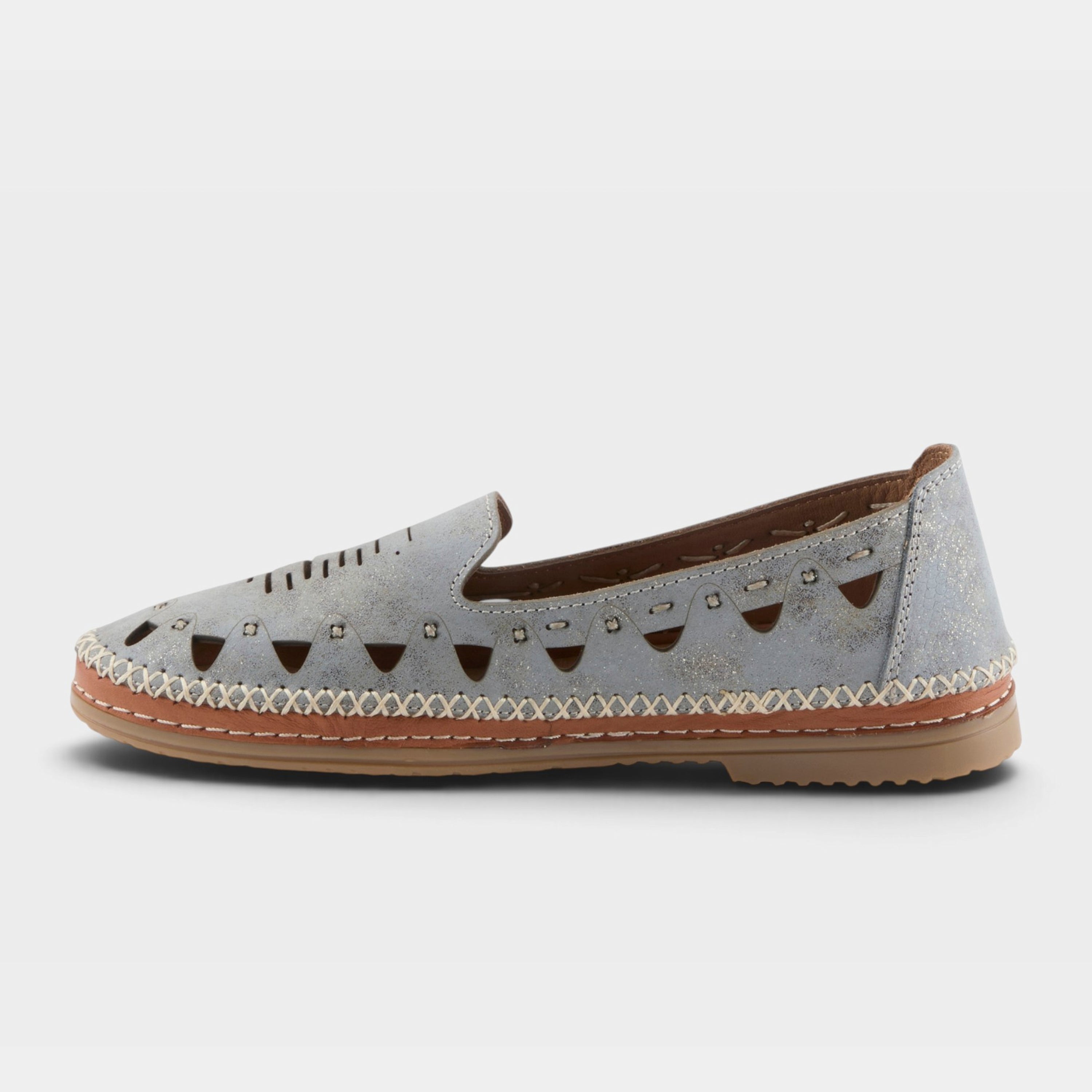 Spring Step Anoura Slate Croco Loafer
