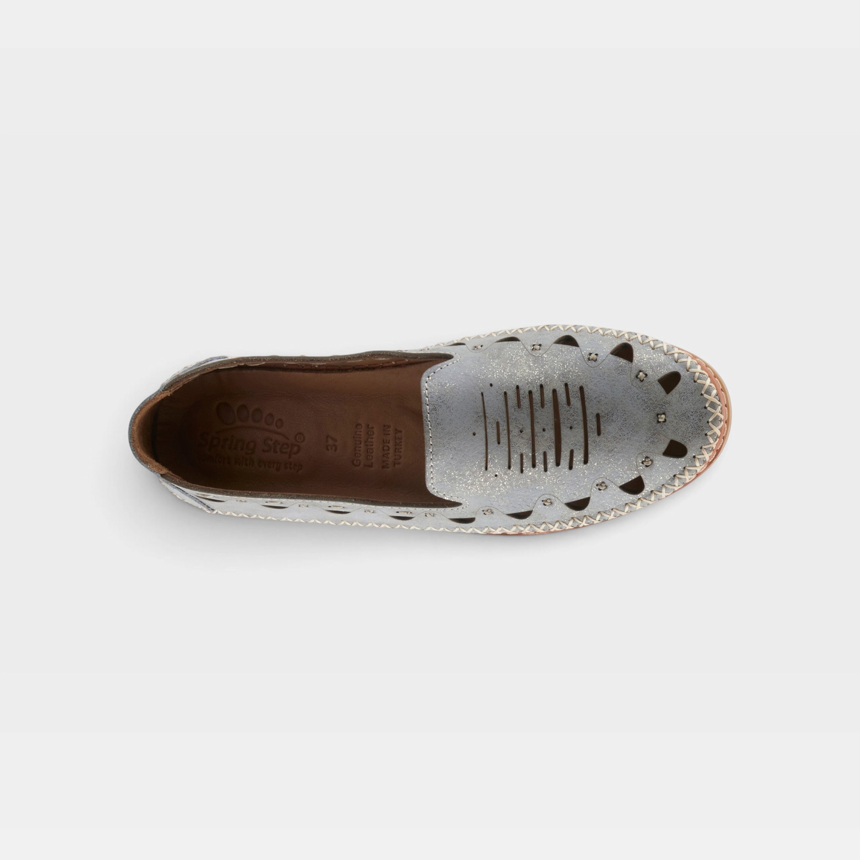 Spring Step Anoura Slate Croco Loafer