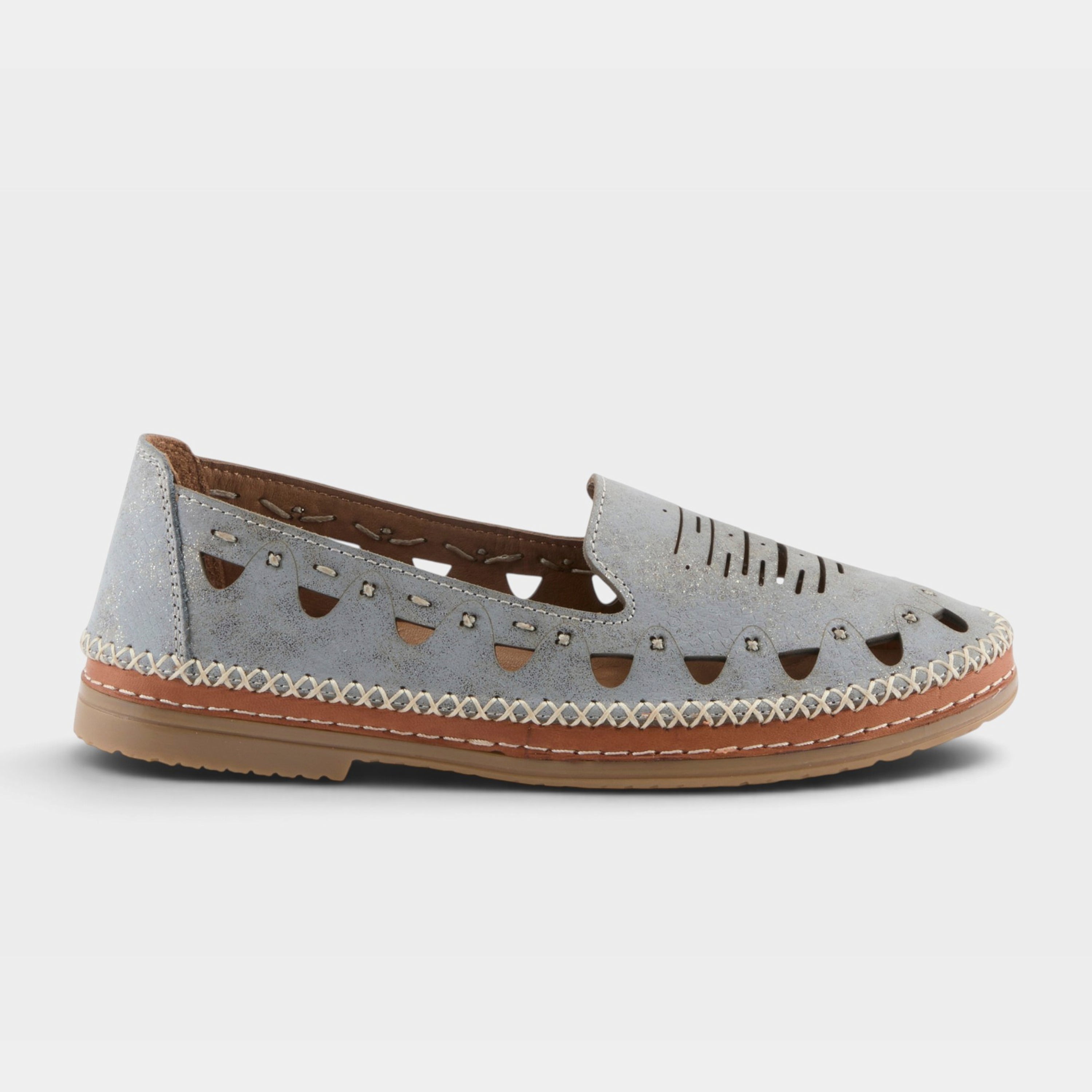 Spring Step Anoura Slate Croco Loafer