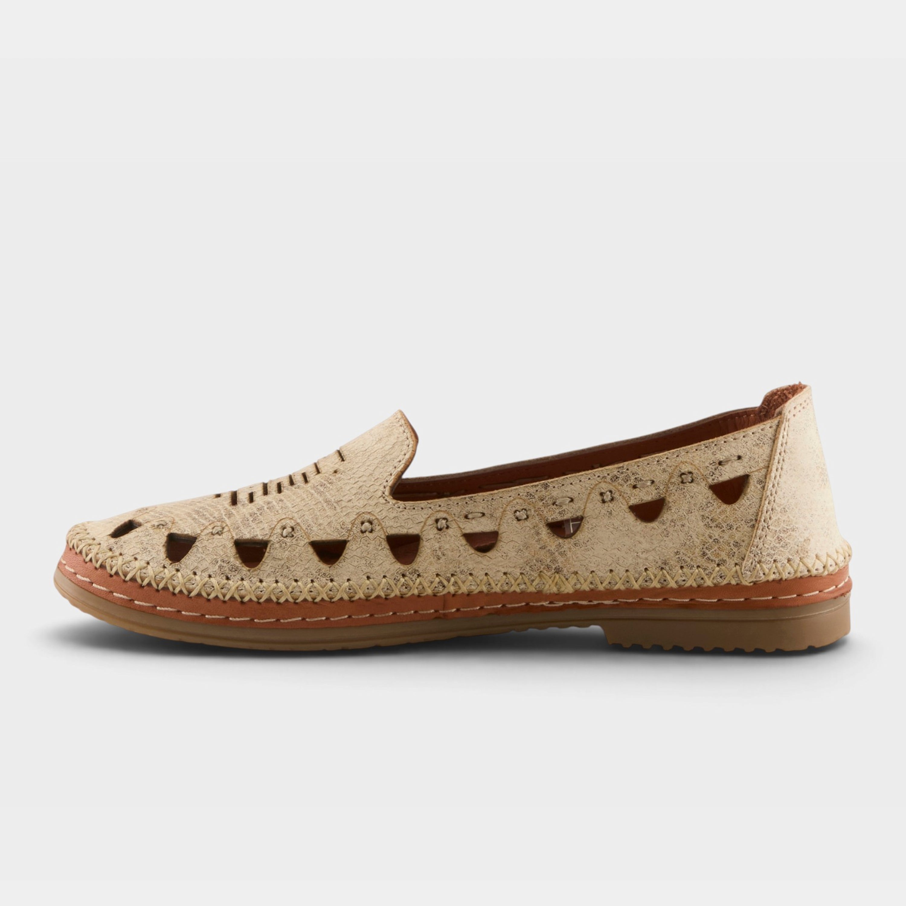 Spring Step Anoura Stone Croco Loafer