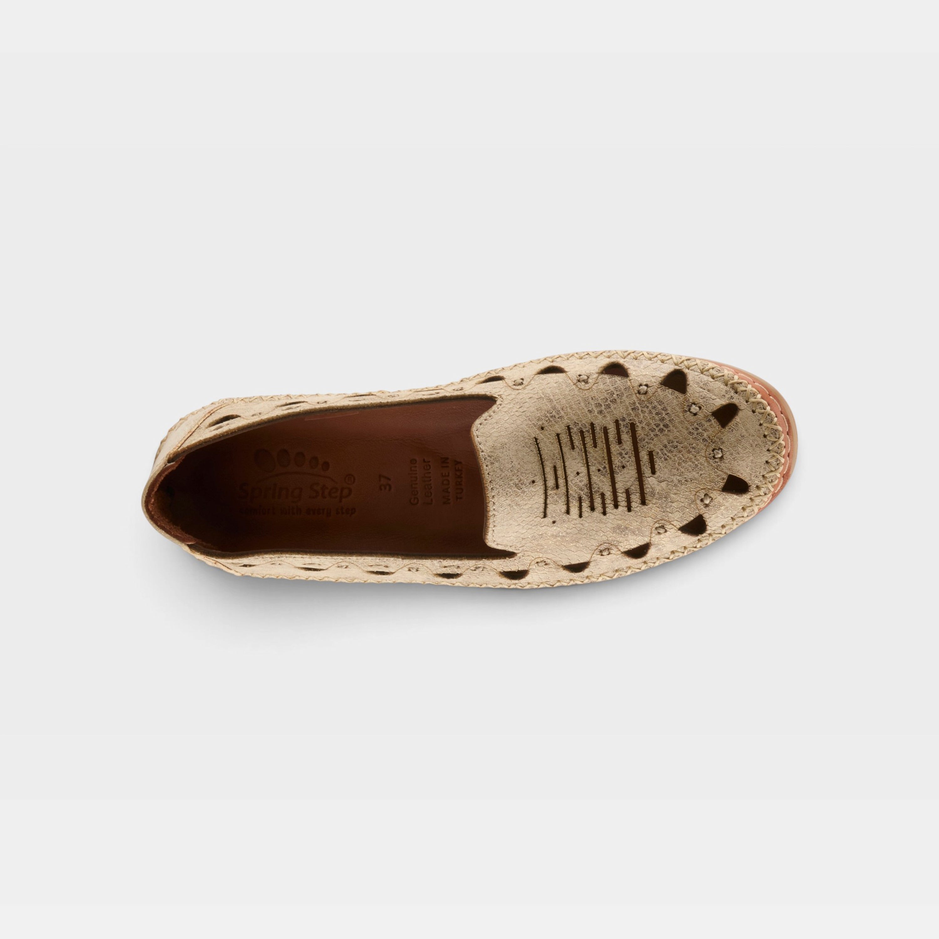 Spring Step Anoura Stone Croco Loafer