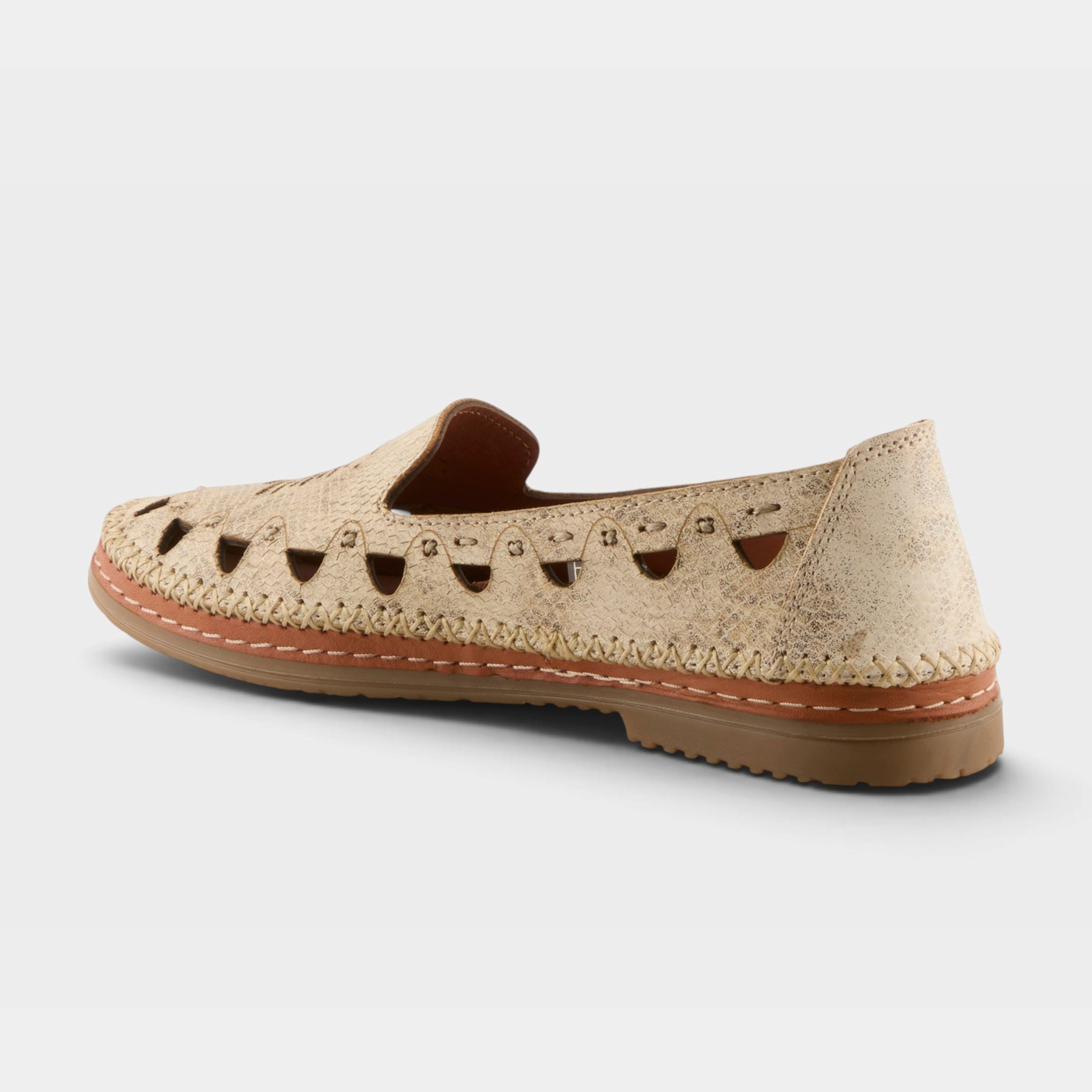 Spring Step Anoura Stone Croco Loafer