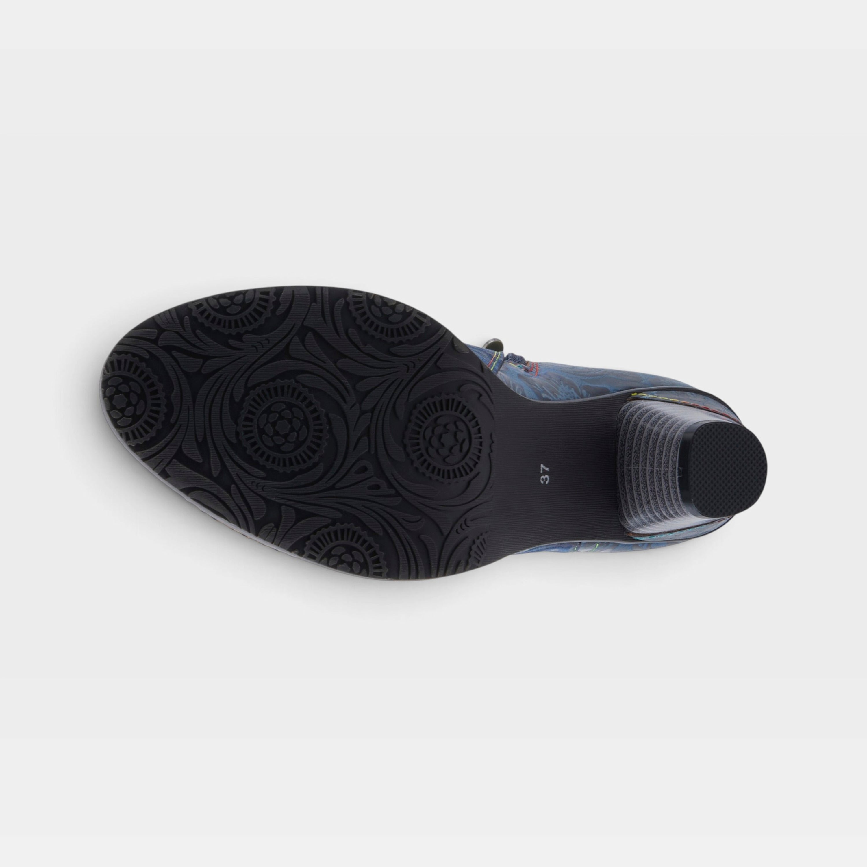 L'Artiste Antilles boots in Blue, outsole view
