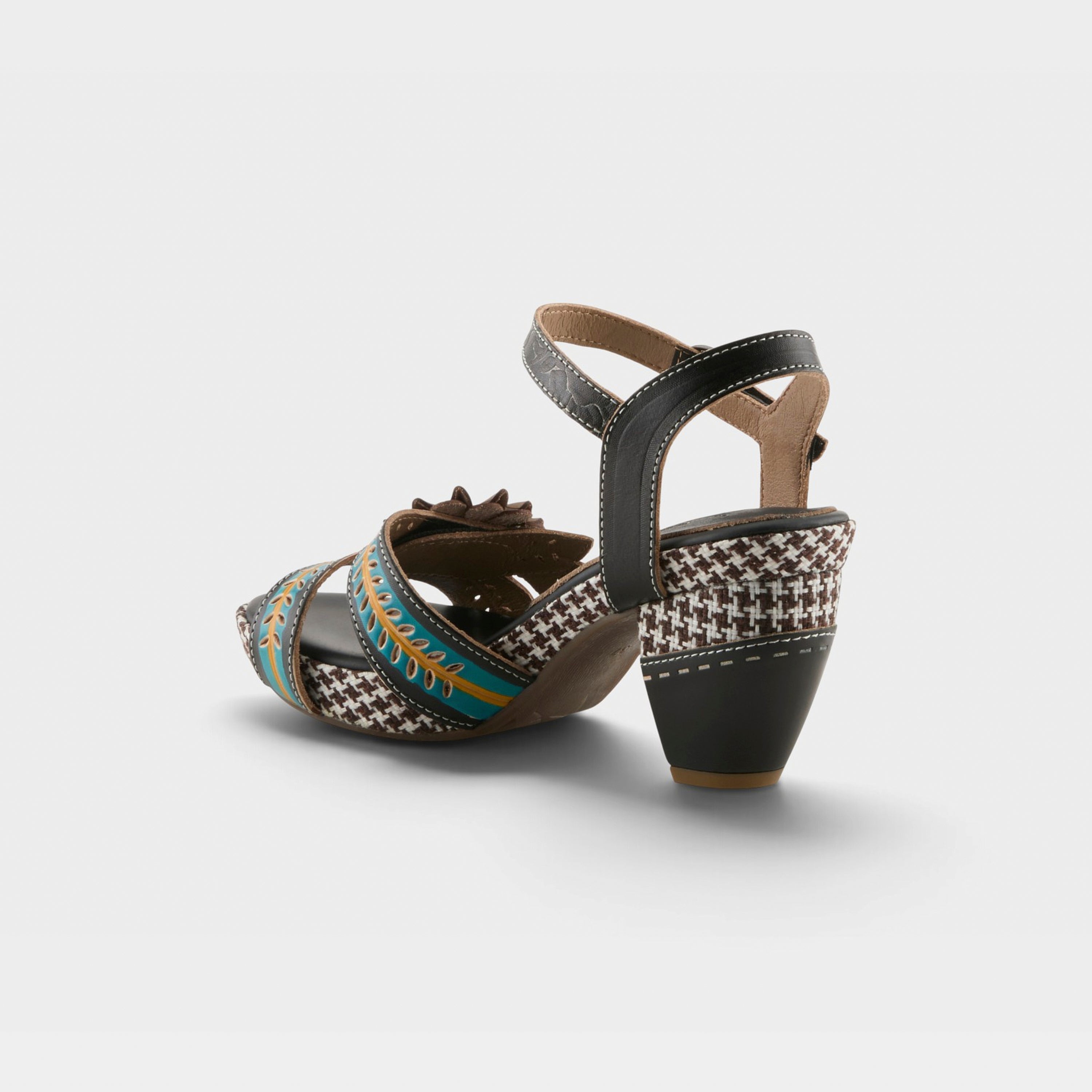 L'Artiste Astarr sandals in Black Multi, alternate angle view