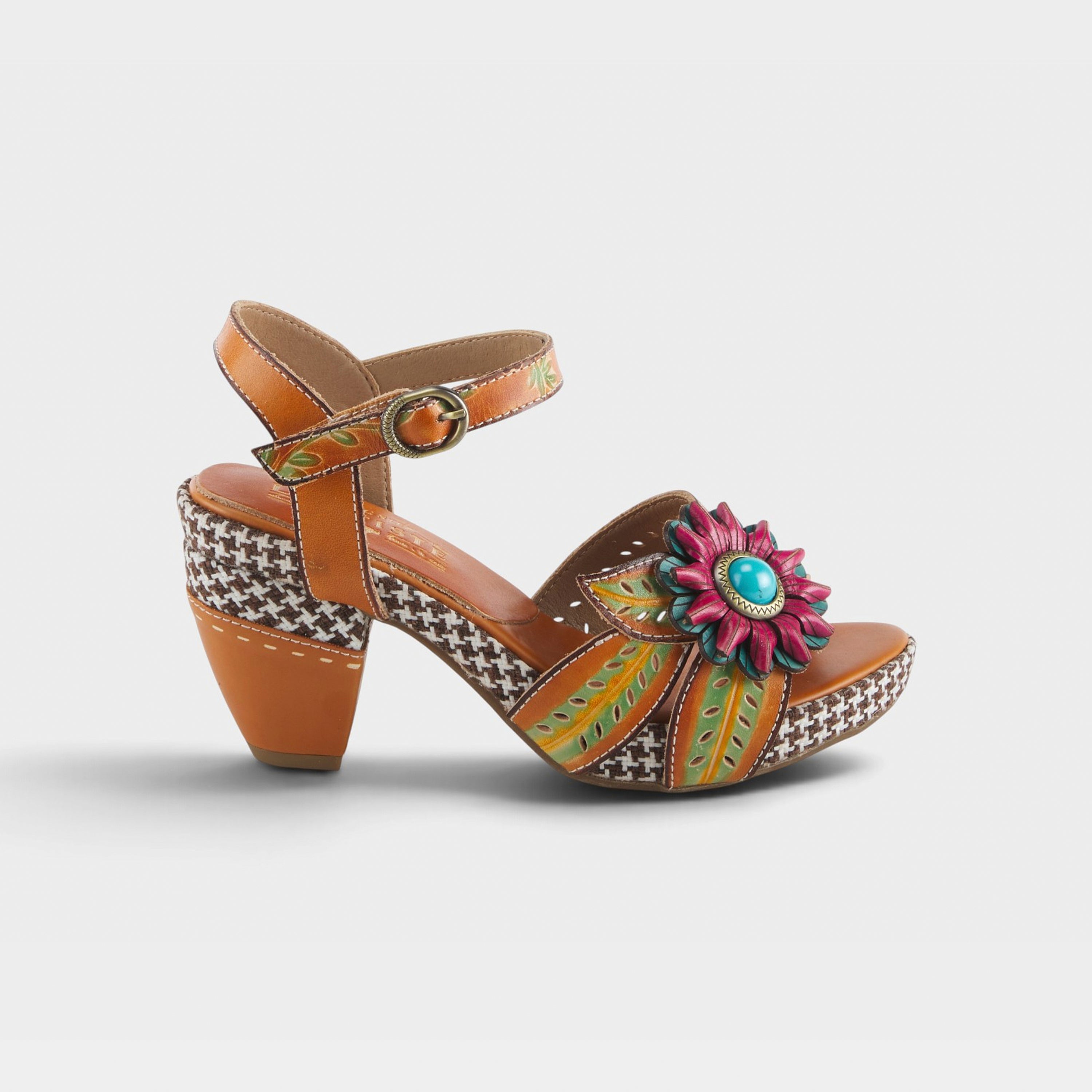 L'Artiste Astarr sandals in Camel Multi, hero view