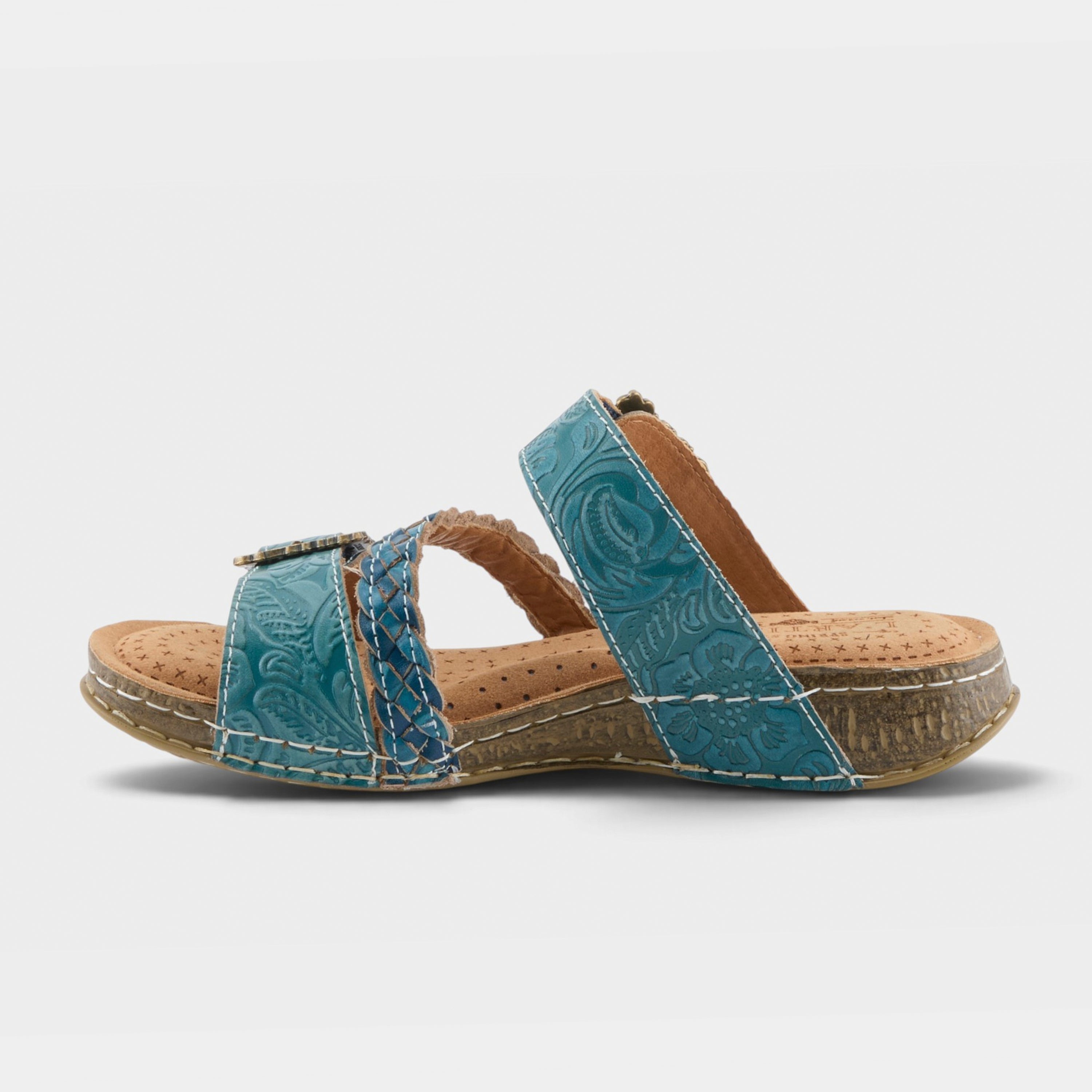 L'artiste Astra Slide Floral Sandals for women - Spring Step Shoes