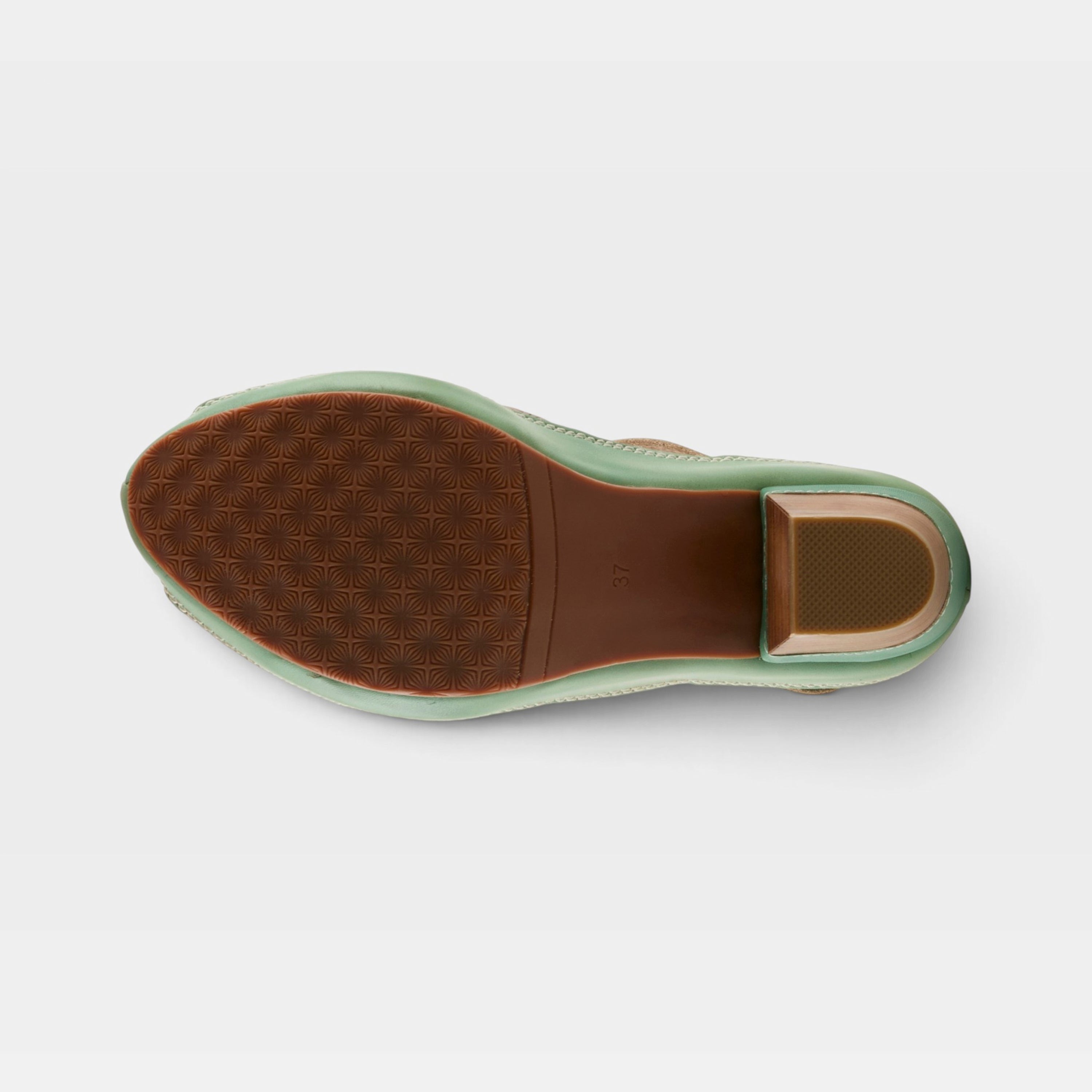 L'Artiste Avnia ankle strap shoes in Blue Multi, outsole view