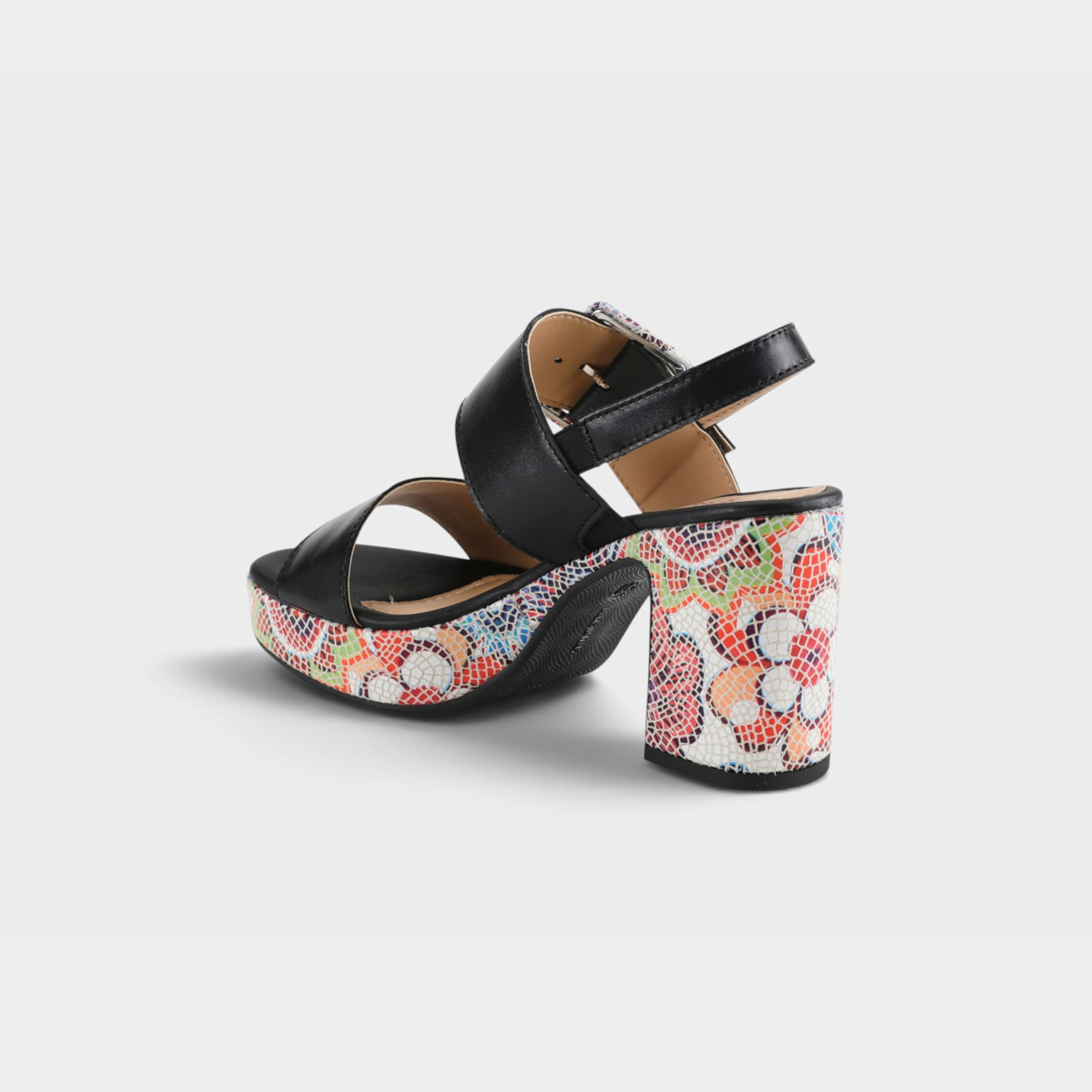 Spring Step Azucar Black Multi Sandal