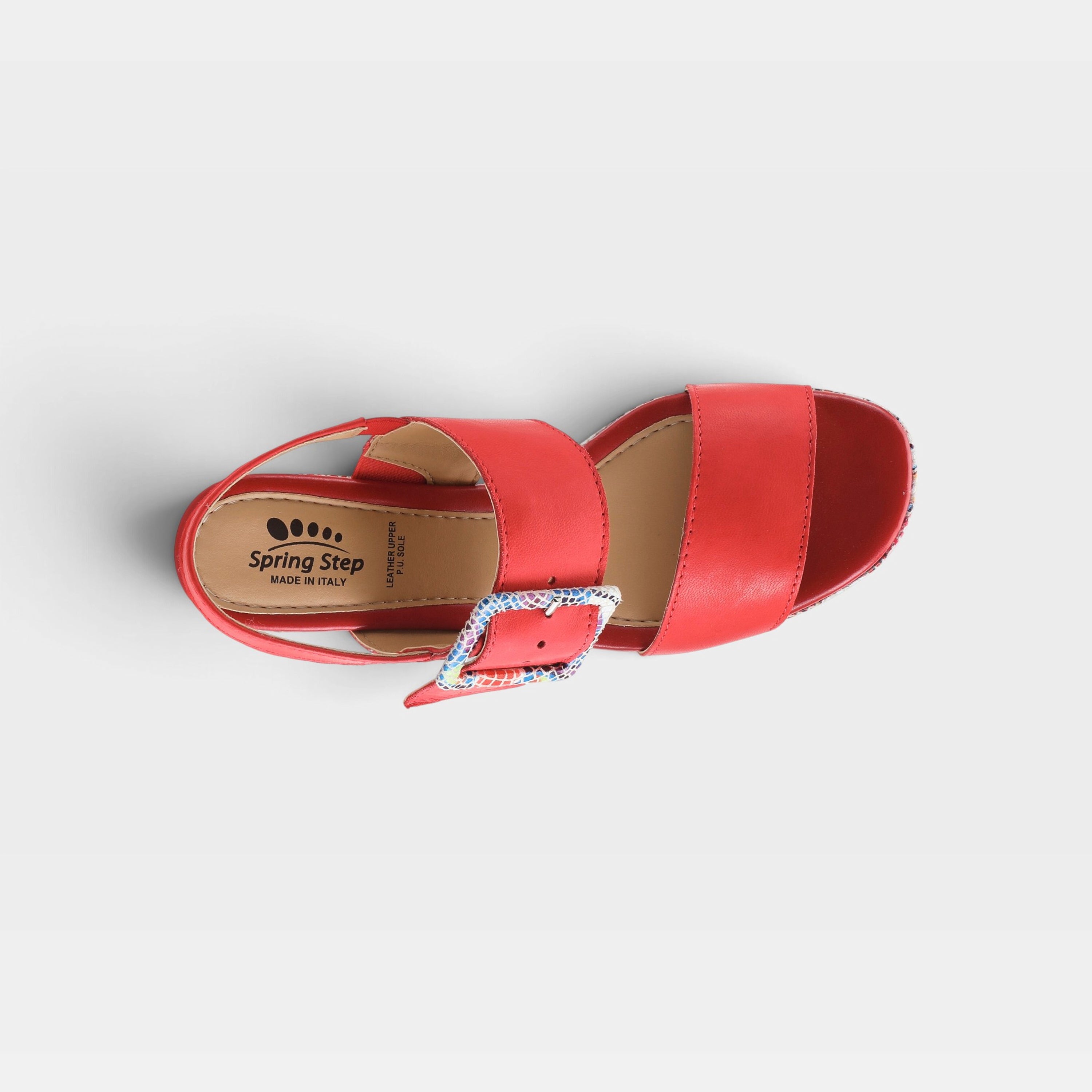 Spring Step Azucar Red Multi Sandal