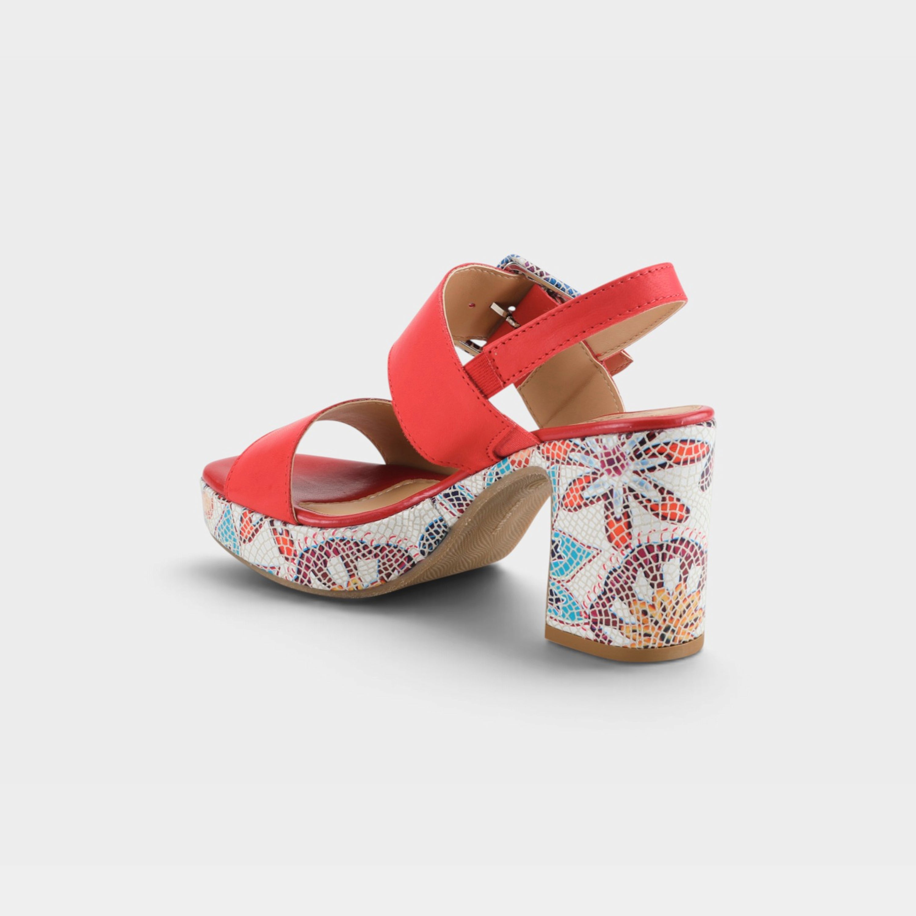 Spring Step Azucar Red Multi Sandal