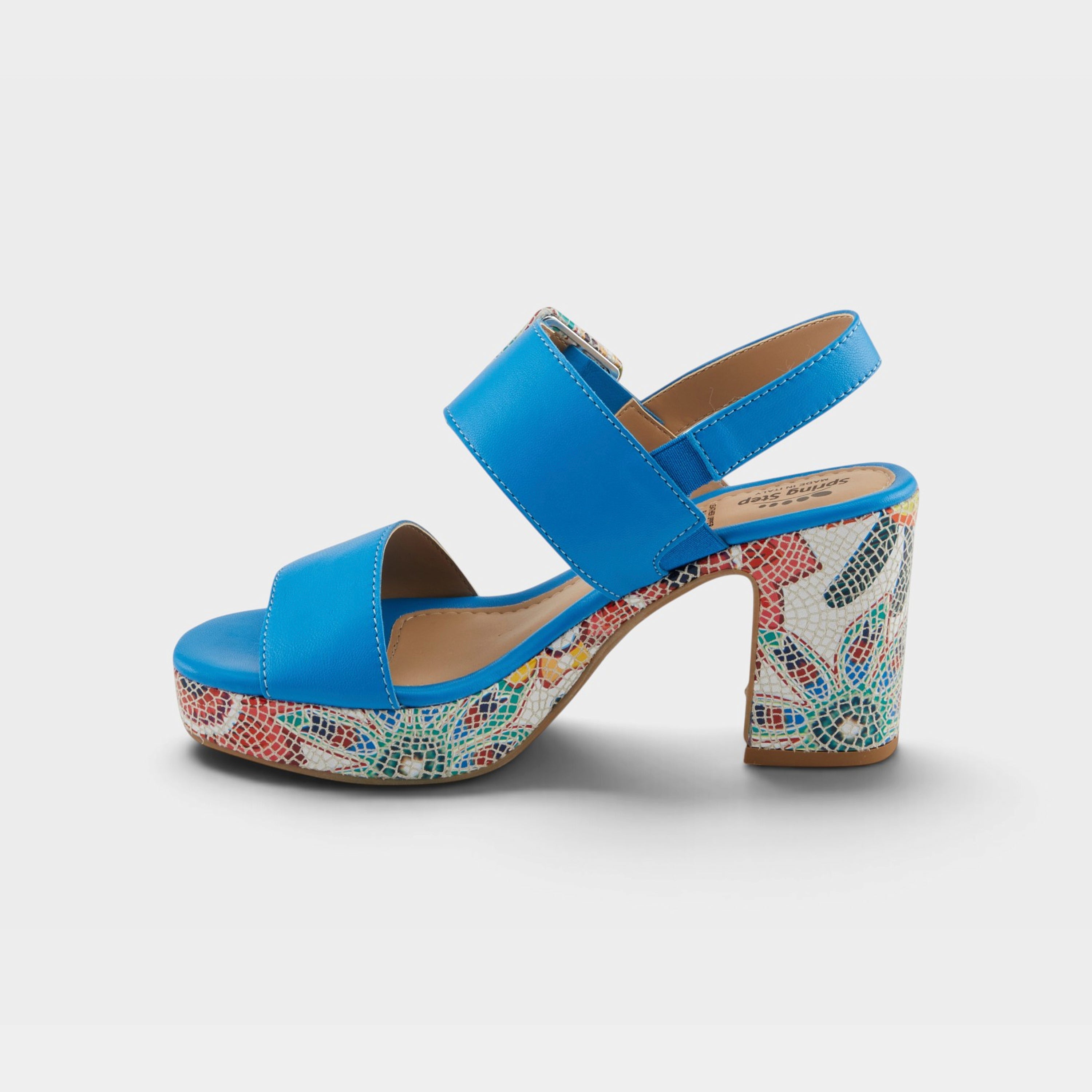 Spring Step Azucar Royal Blue Multi Sandal