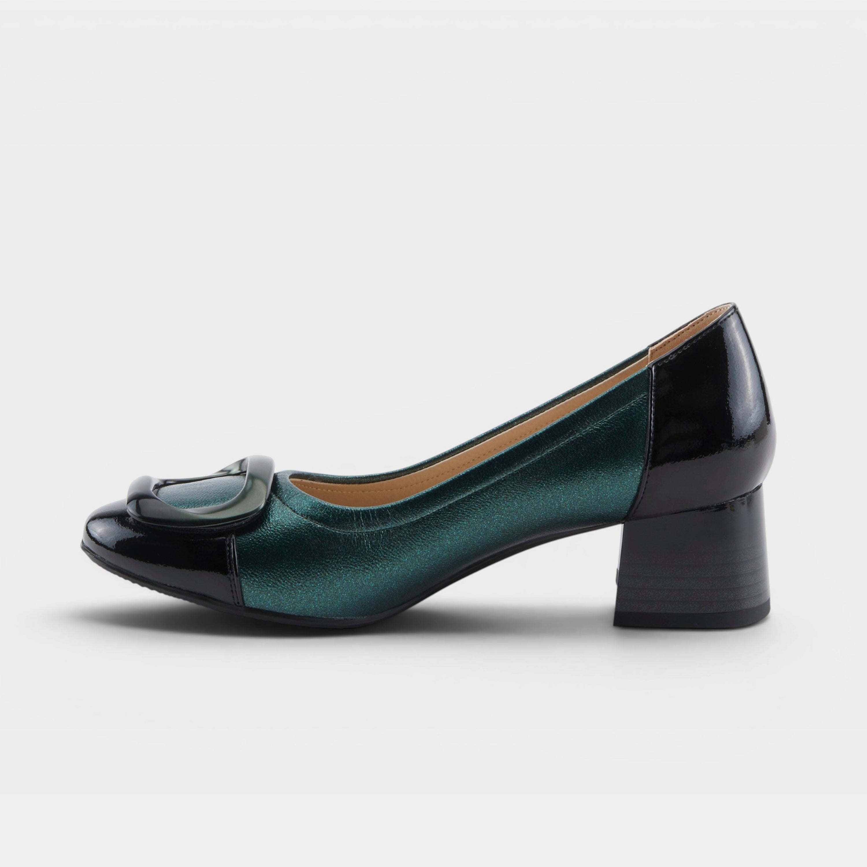 Azura Babysteps Green Metallic Shoe