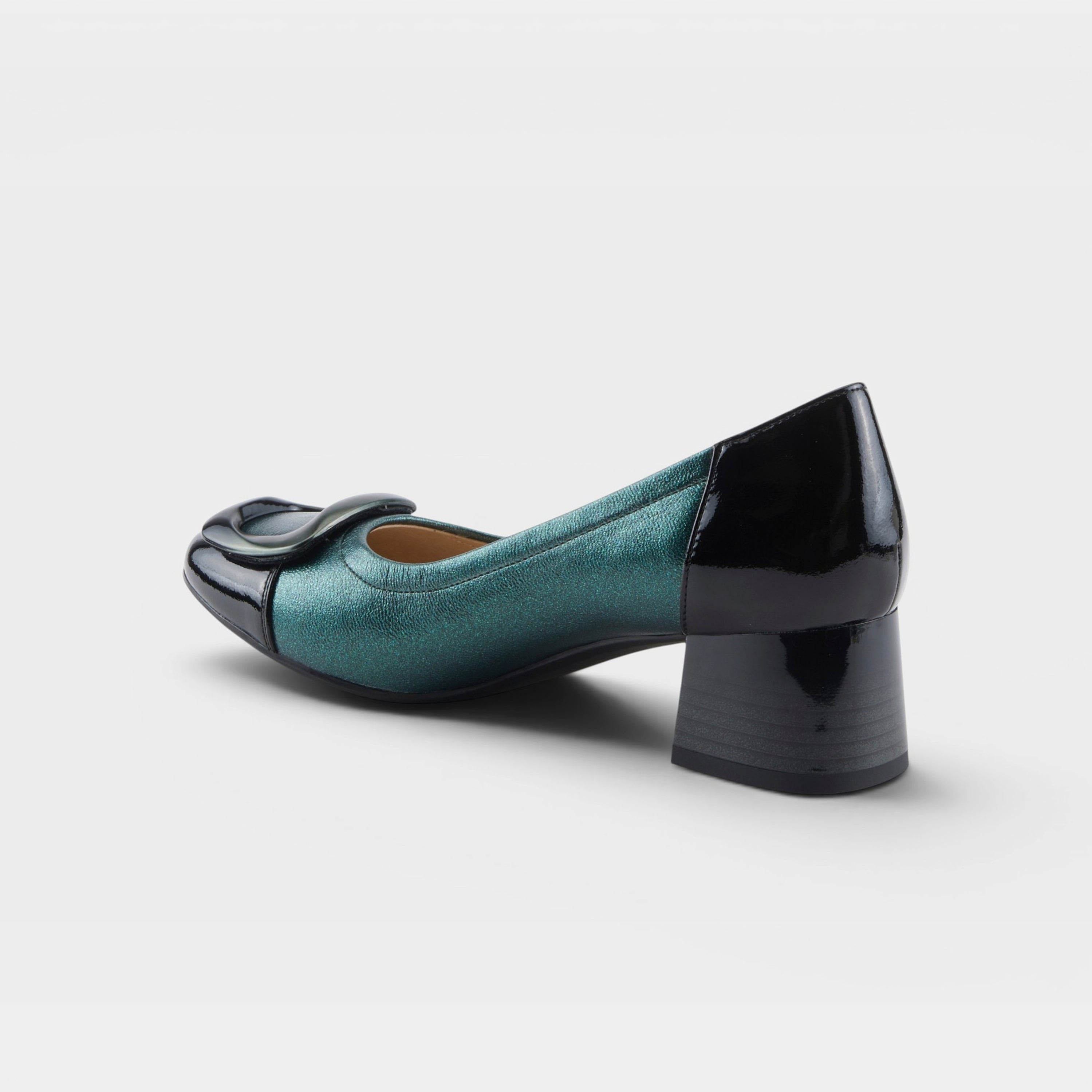 Azura Babysteps Green Metallic Shoe