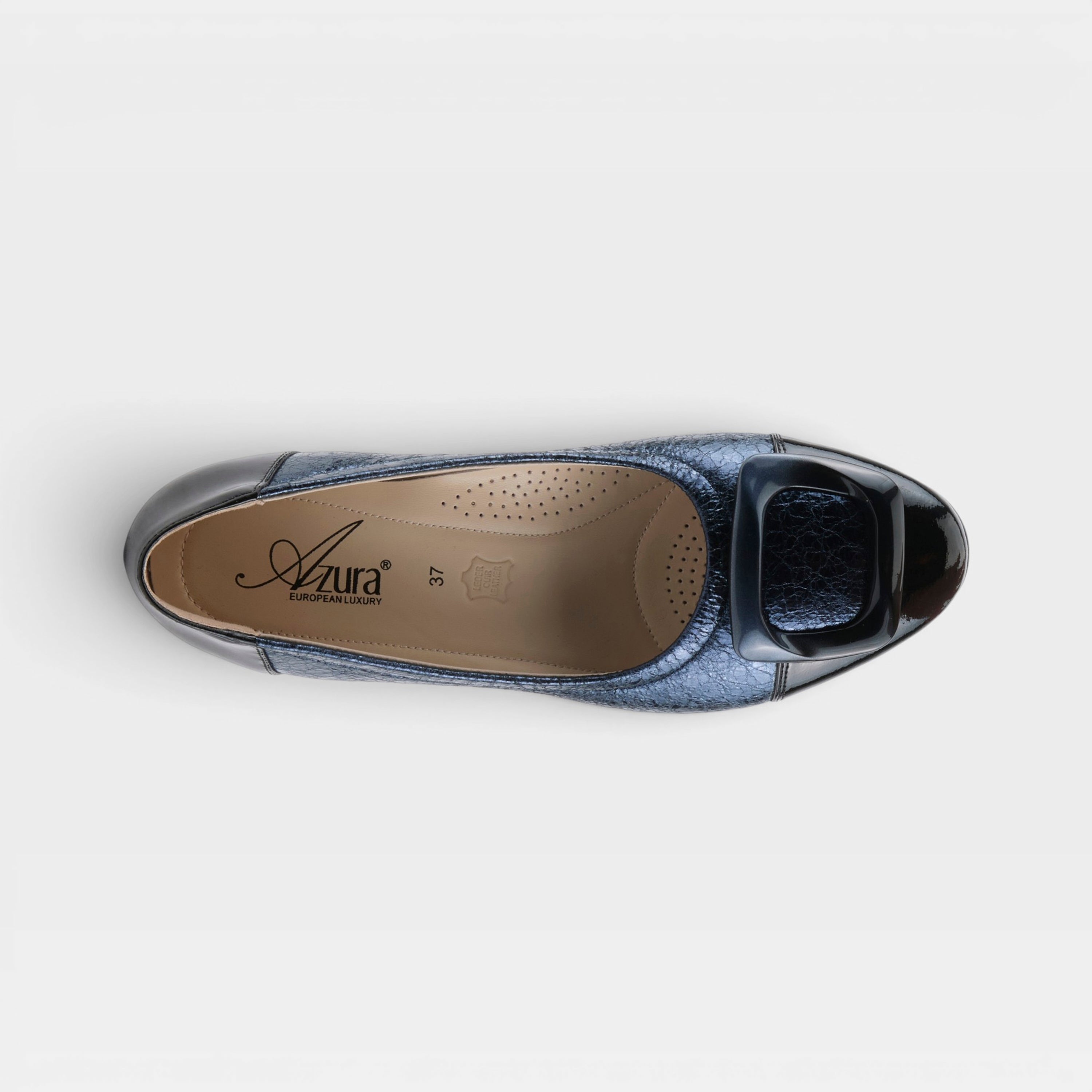 Azura Babysteps Navy Metallic Shoe