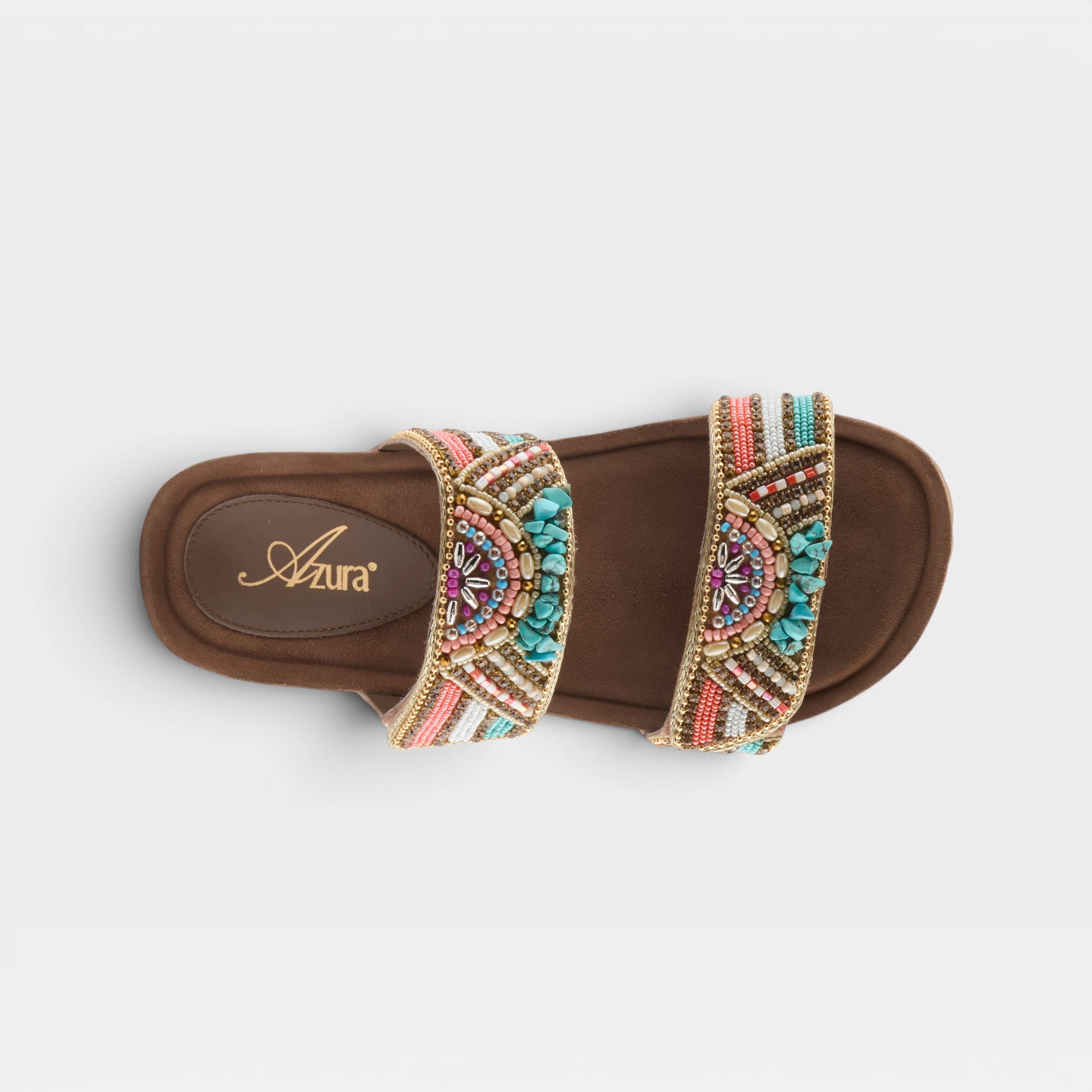 Azura Bahamian Turquoise Multi Sandal