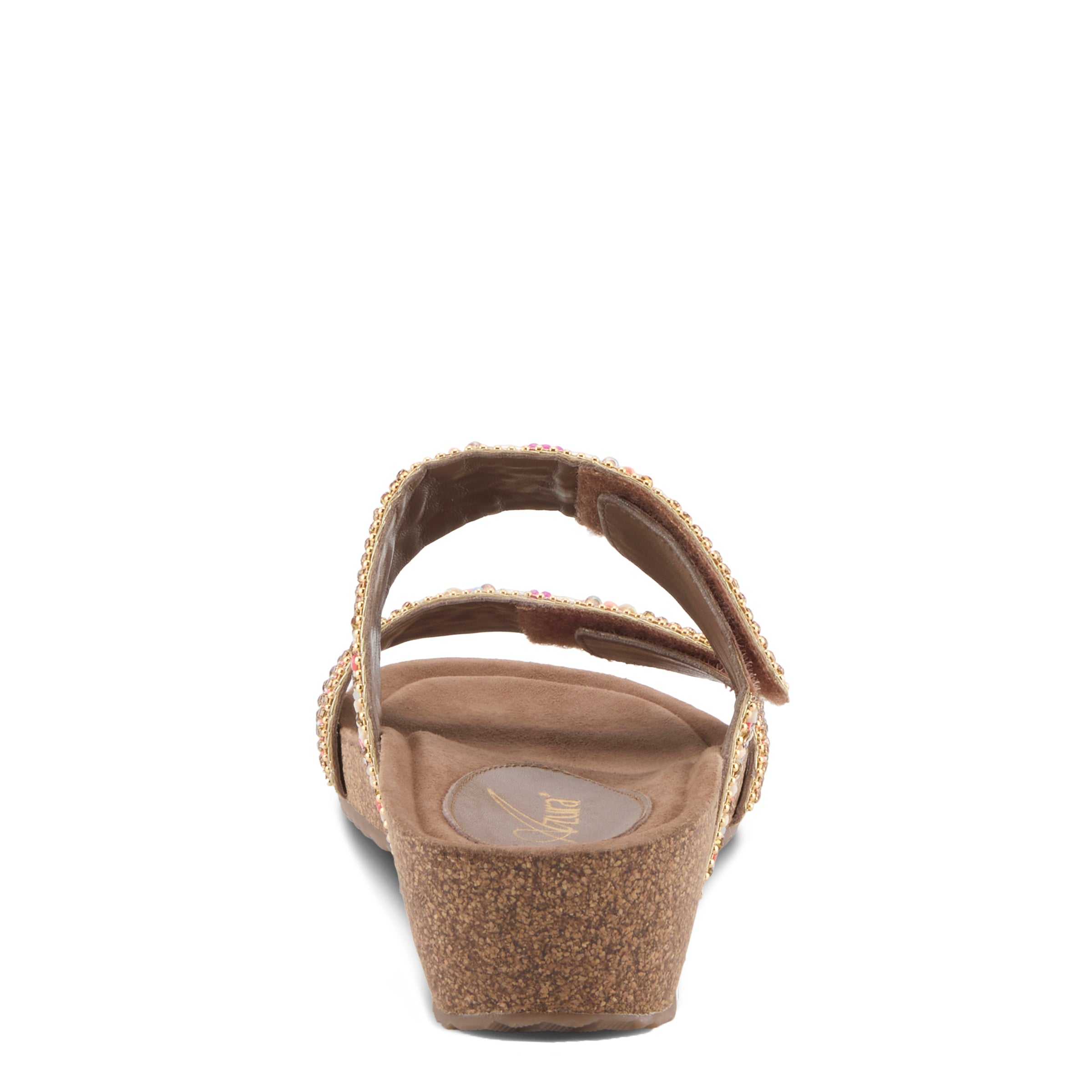 Azura Bahamian women's wedge slide sandal in turquoise multi
