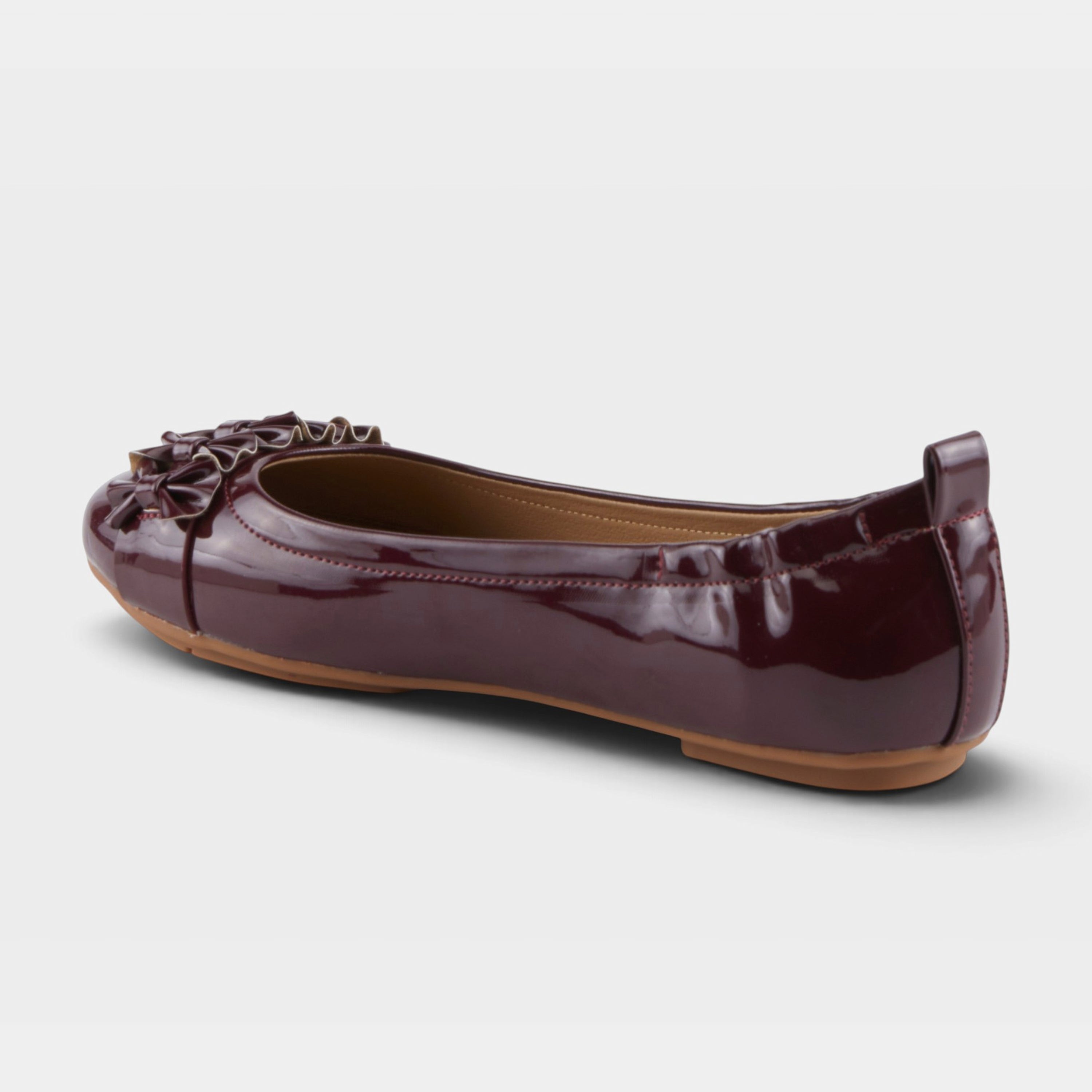 Patrizia Ballay Bordeaux Patent Shoe